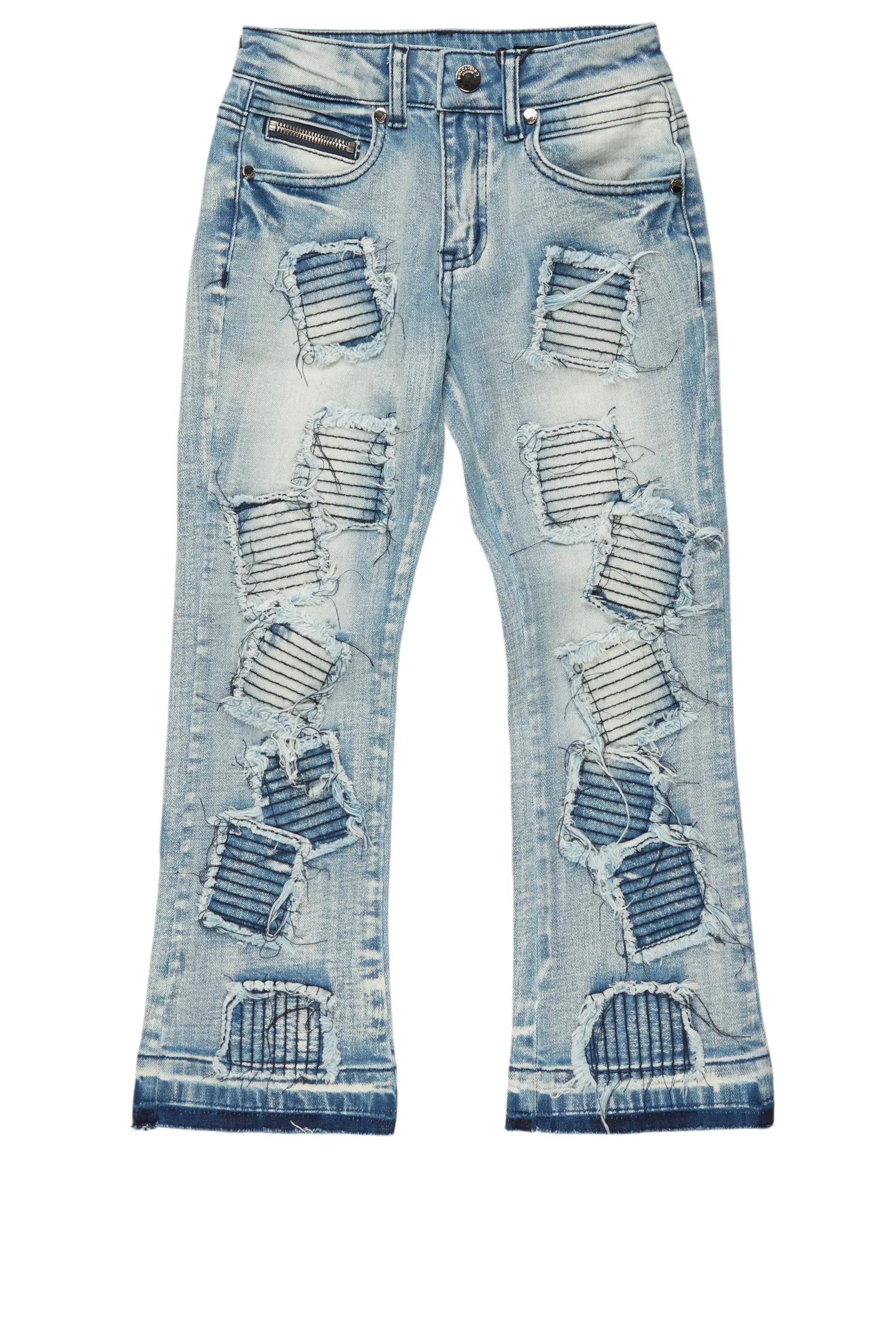 Boys Gawel Blue Stacked Flare Jean