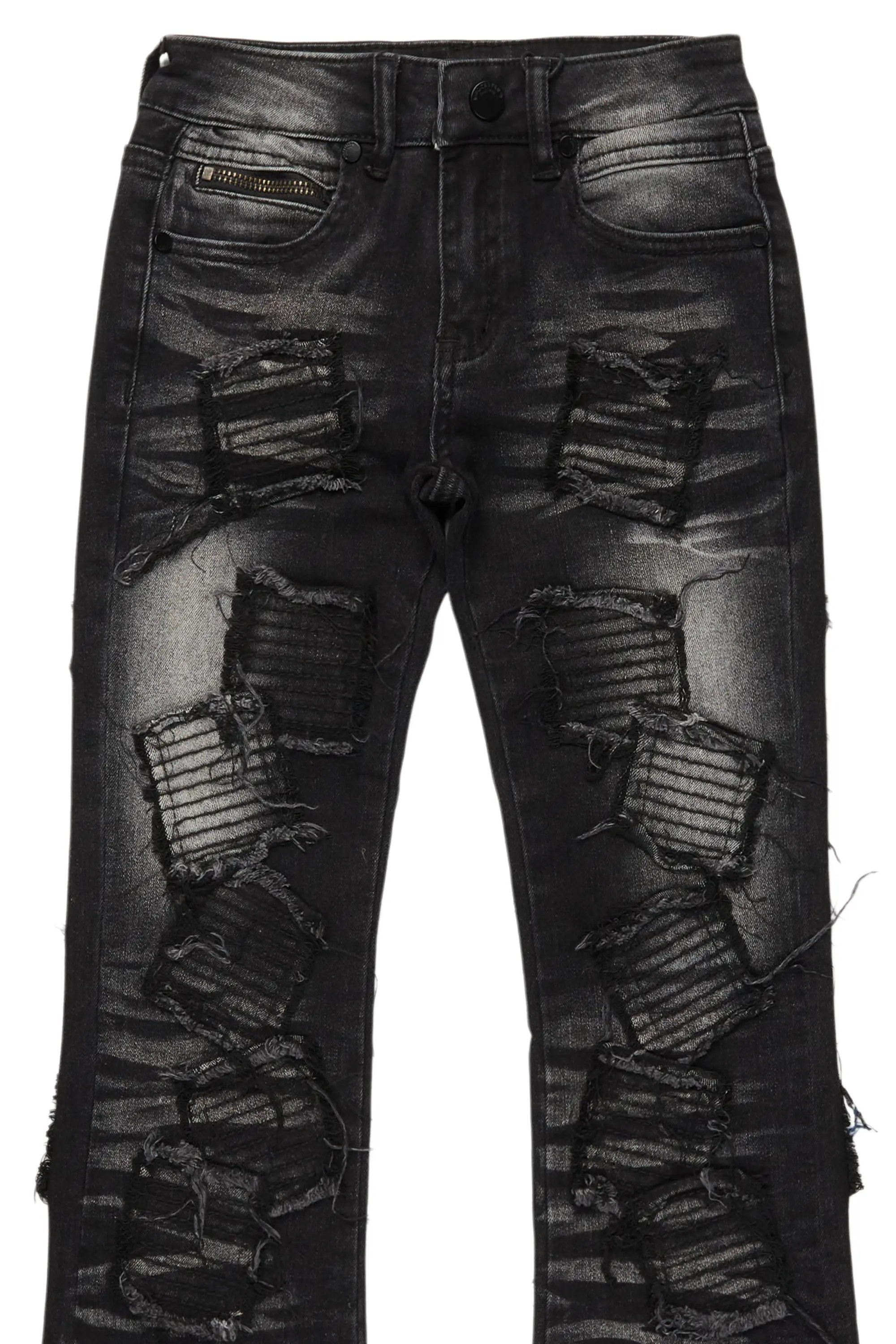 Boys Gawel Grey Stacked Flare Jean