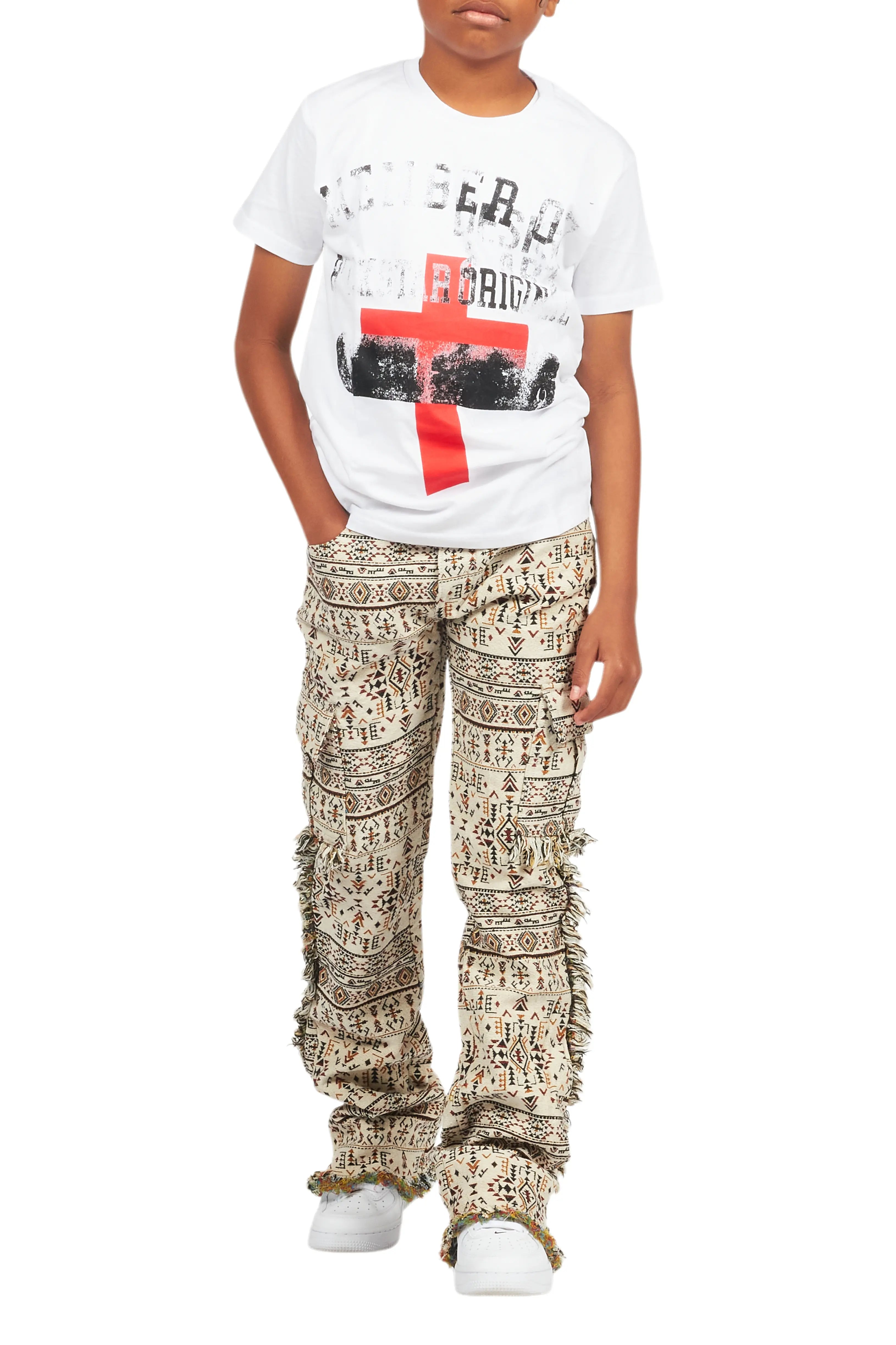 17577-boys-ayami-beige-slim-tapestry-flare-pants-10.jpg Boys Ayami Beige Slim Tapestry Flare Pants