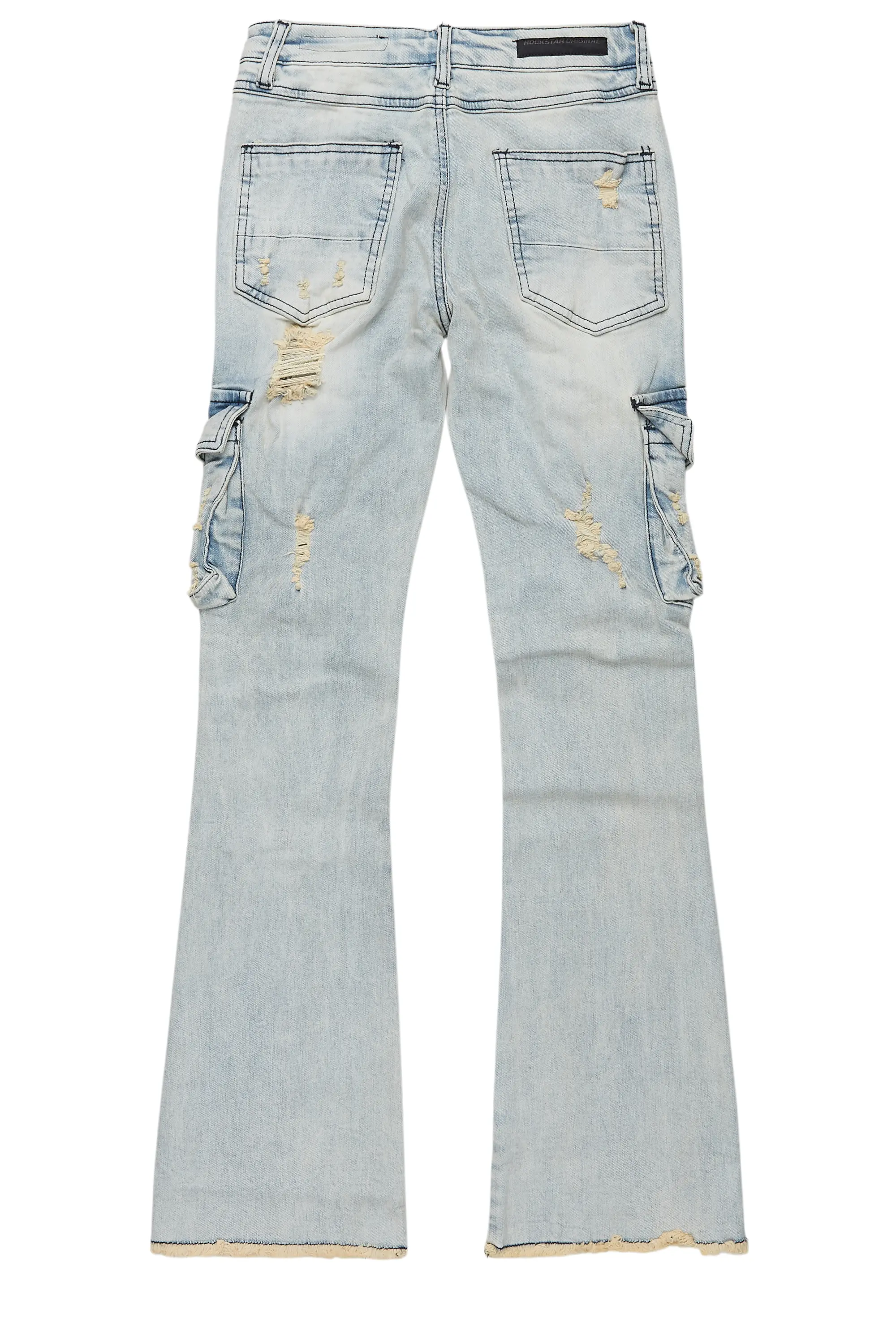 17601-boys-adalee-blue-stacked-flare-jean-3.png Boys Adalee Blue Stacked Flare Jean