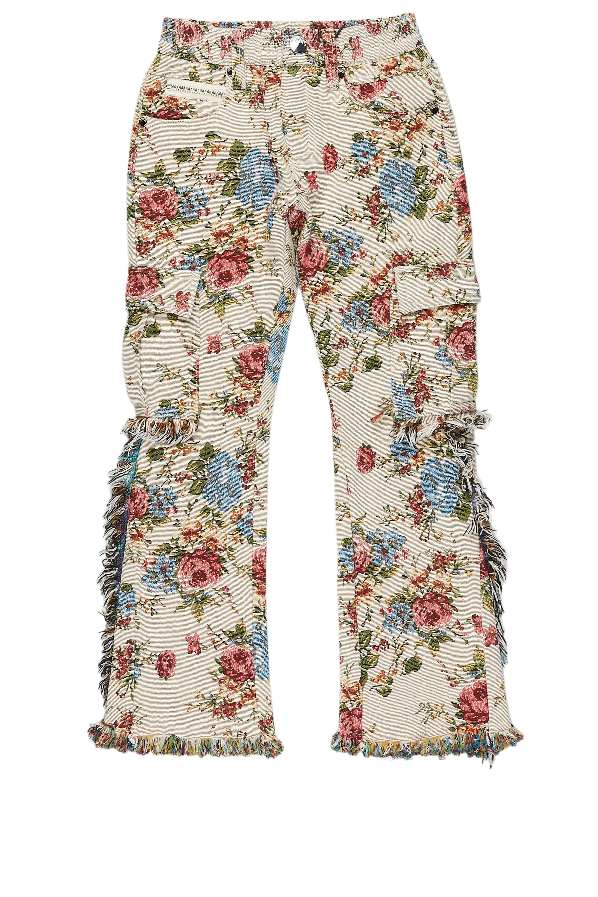 Boys Rhodes Beige/Multi Slim Flare Pants