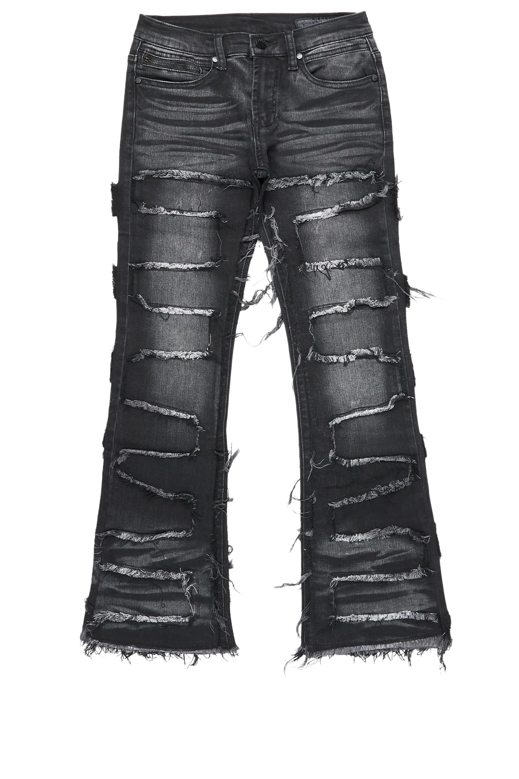 18022-boys-shake-dark-grey-stacked-flare-jean-2.webp Boys Shake Dark Grey Stacked Flare Jean