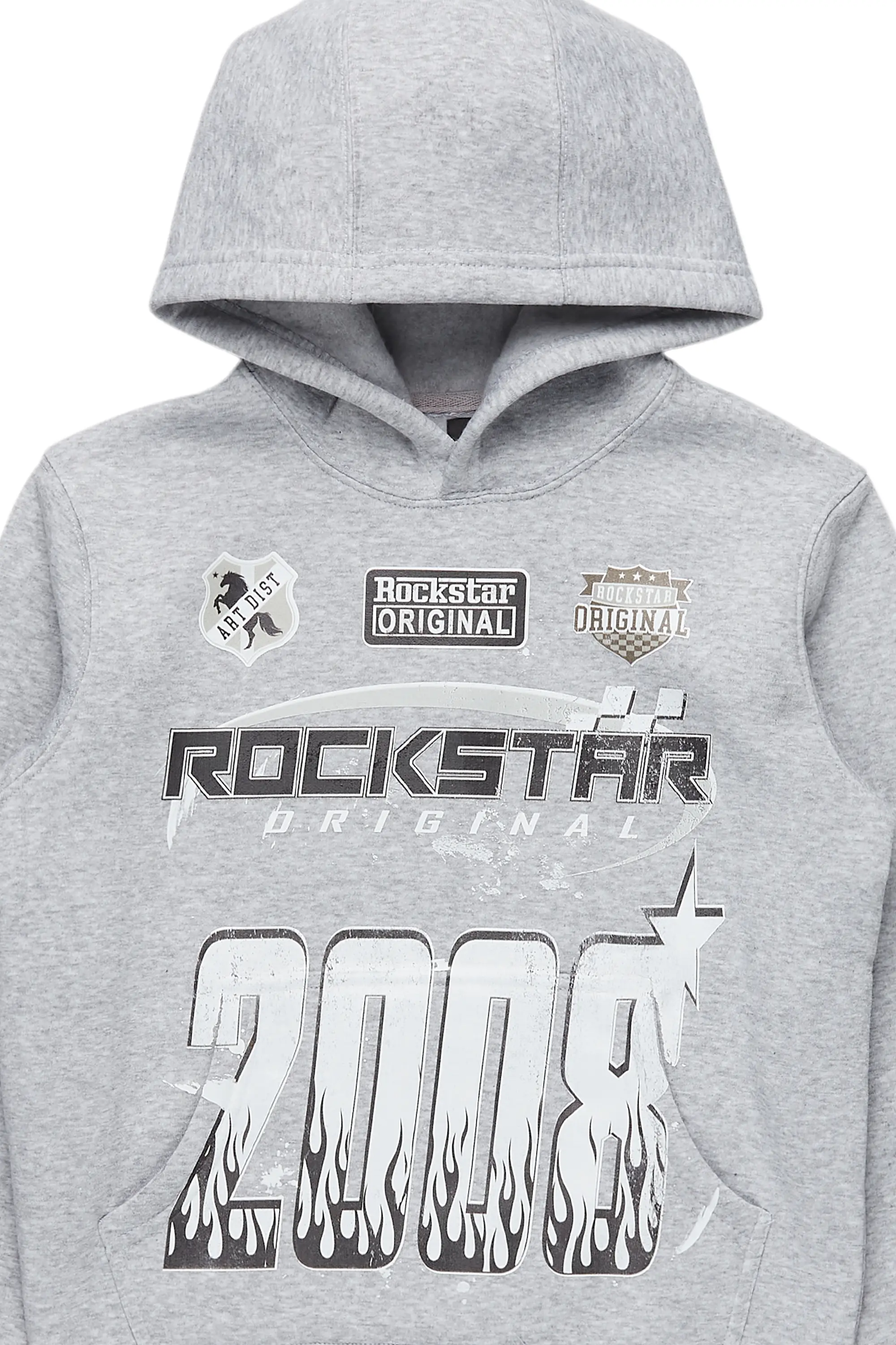 Boys Amos Grey Graphic Hoodie