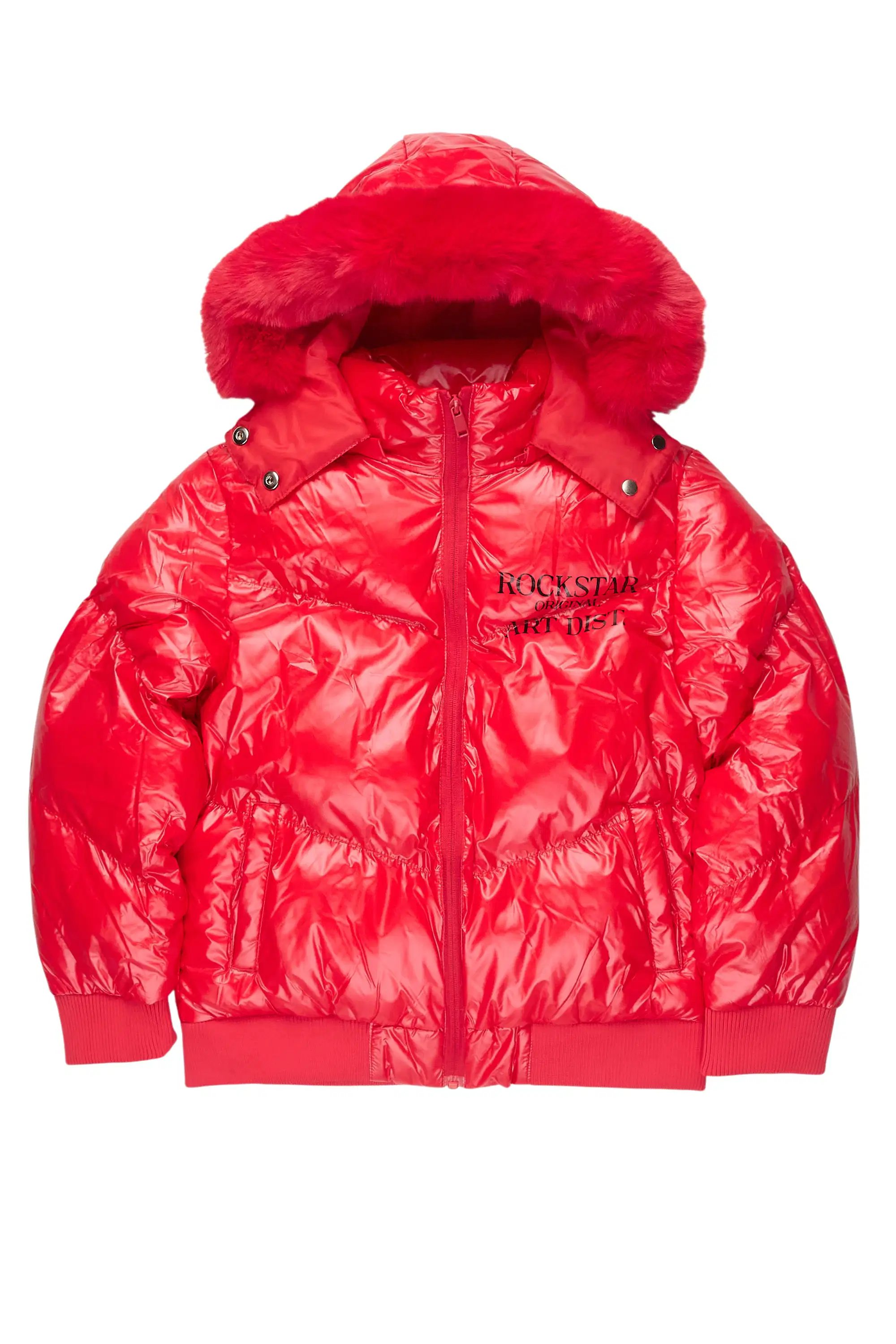 Boys Destina Red Puffer Jacket