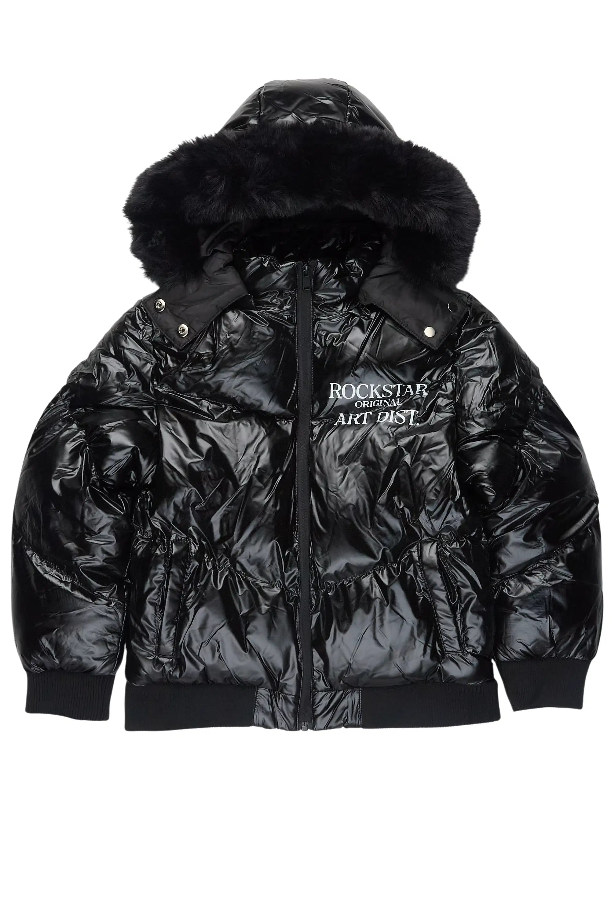 Boys Destina Black Puffer Jacket