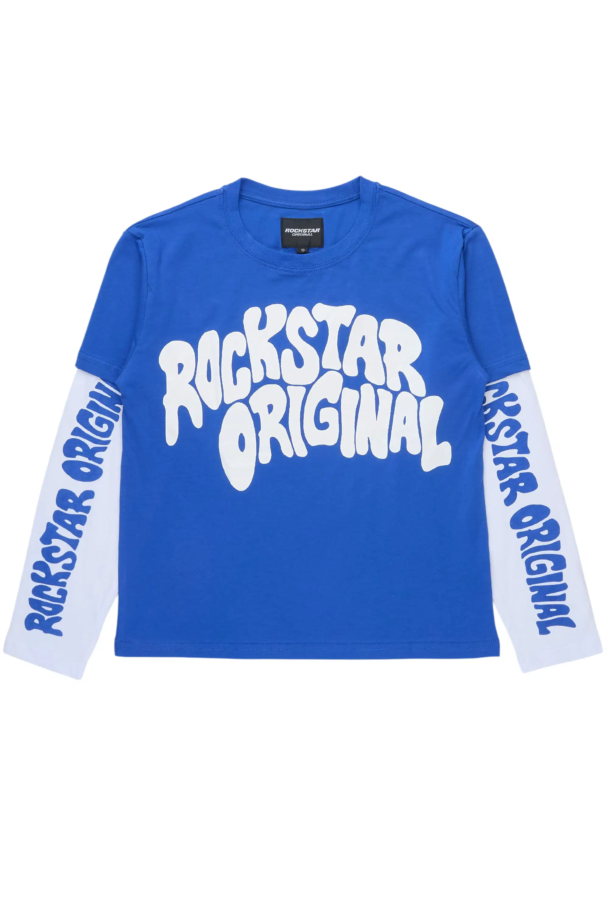 Boys Monit Royal/White Double Layer Graphic T-Shirt
