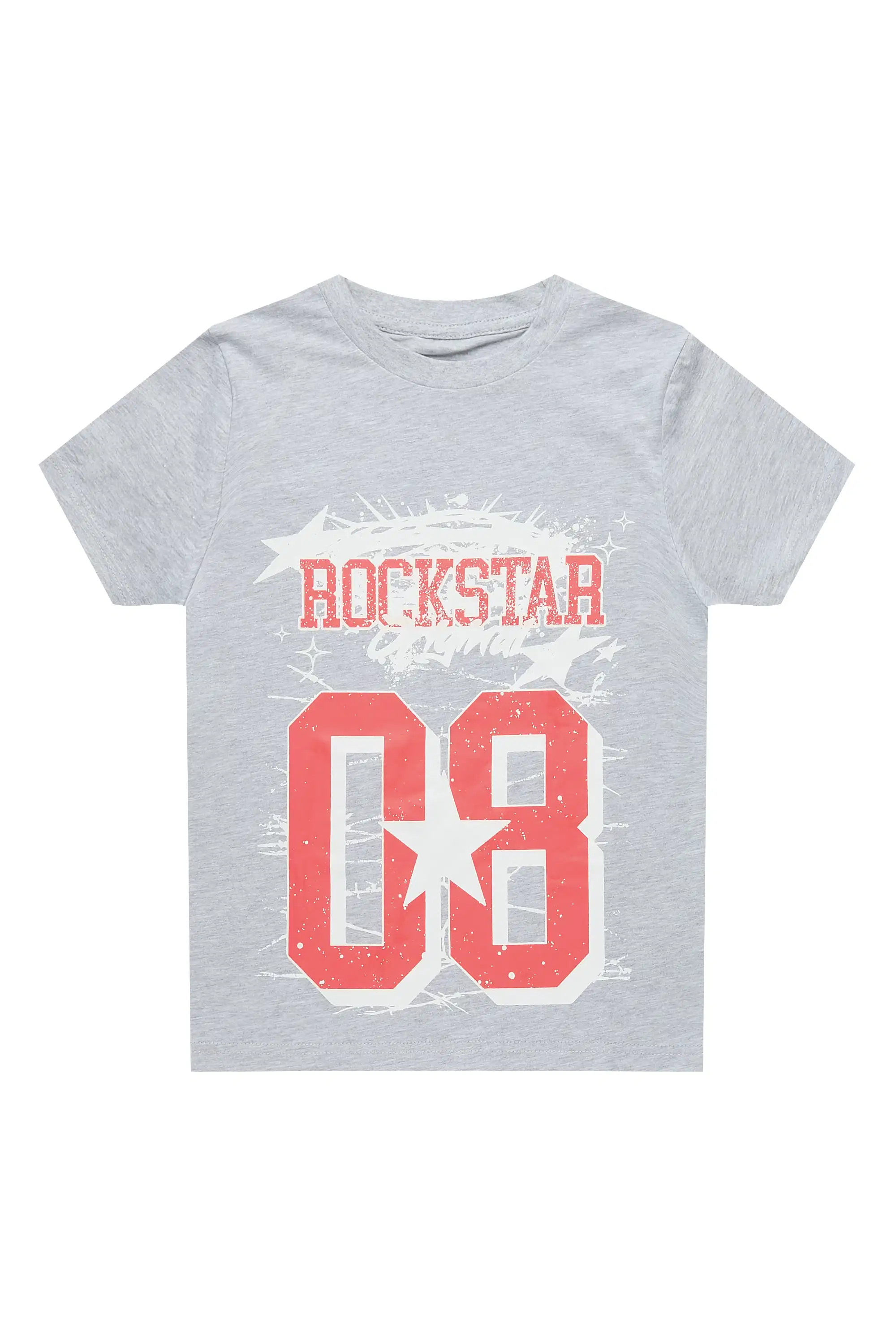 Boys Allstar Grey/Red Graphic T-Shirt