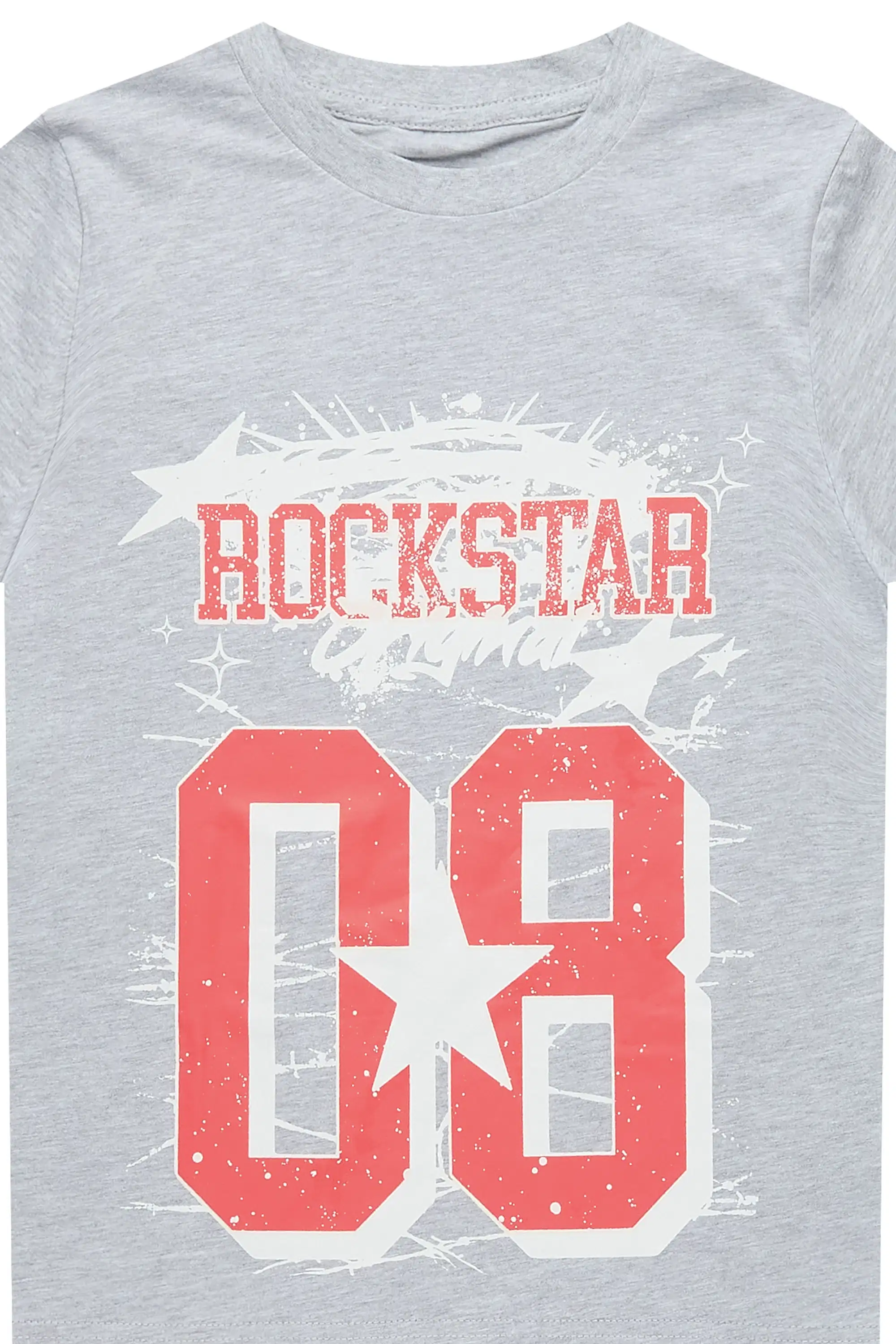 Boys Allstar Grey/Red Graphic T-Shirt