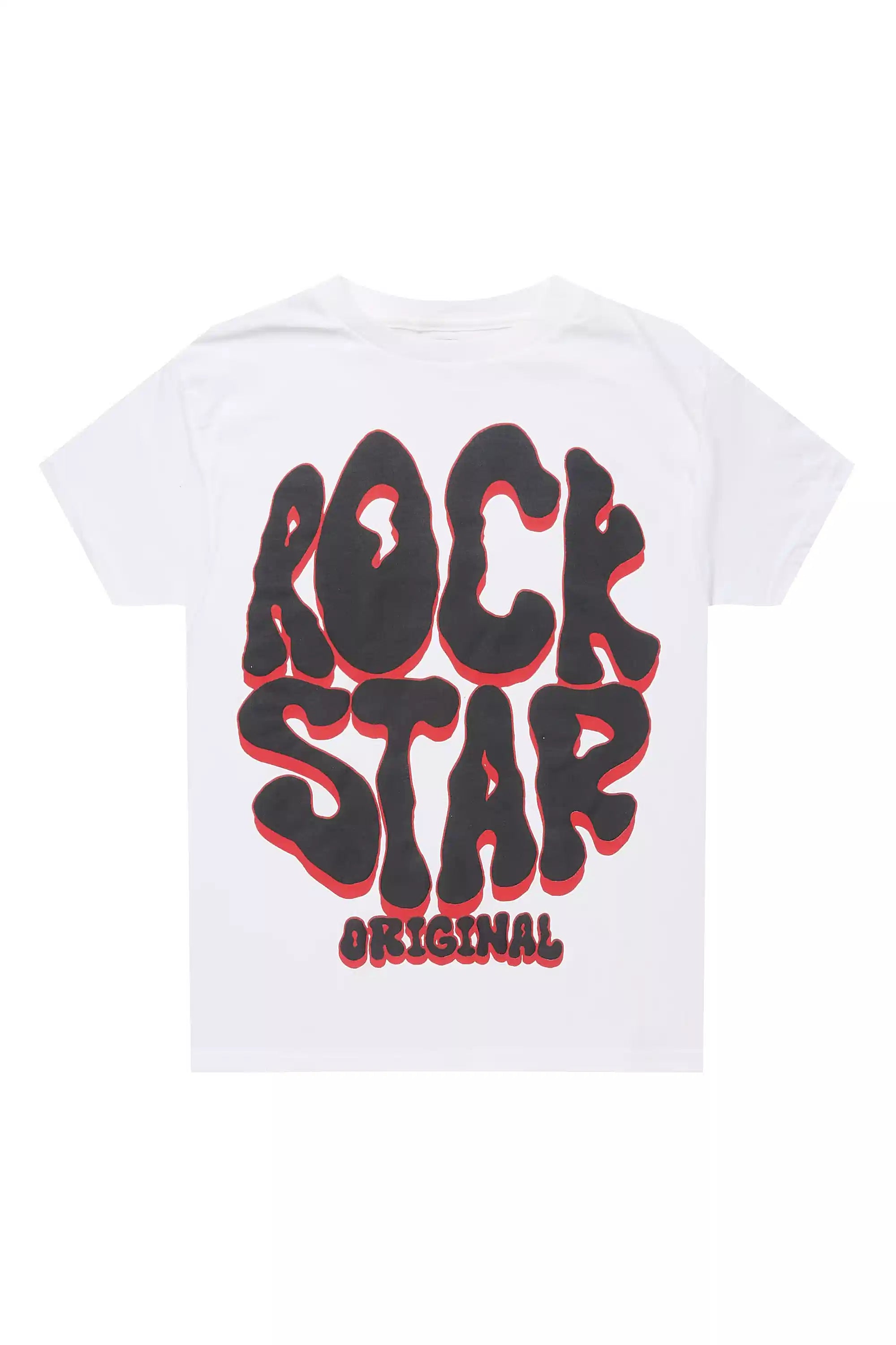 Boys Cass White/Black Graphic T-Shirt