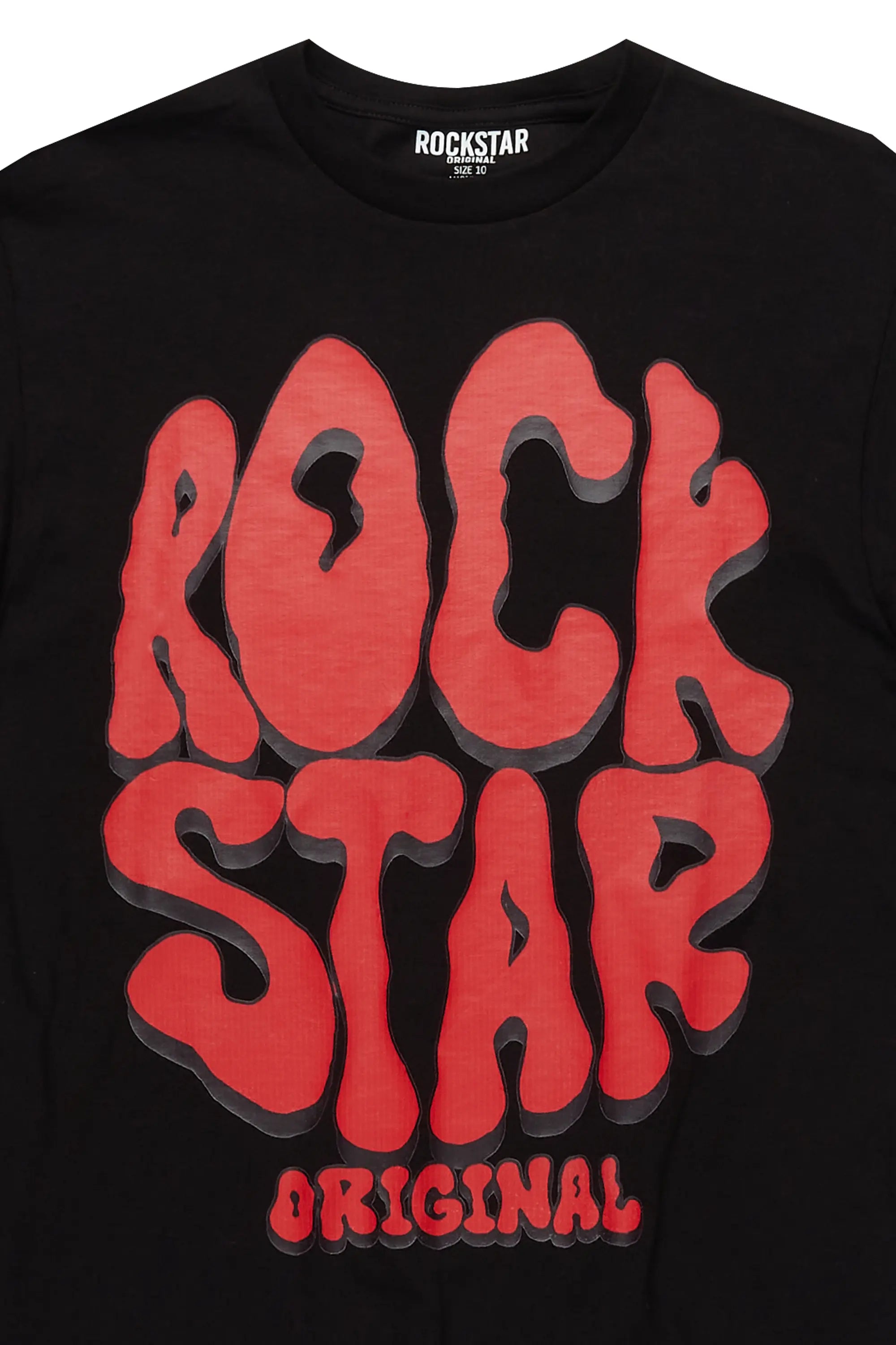 Boys Cass Black/Red Graphic T-Shirt