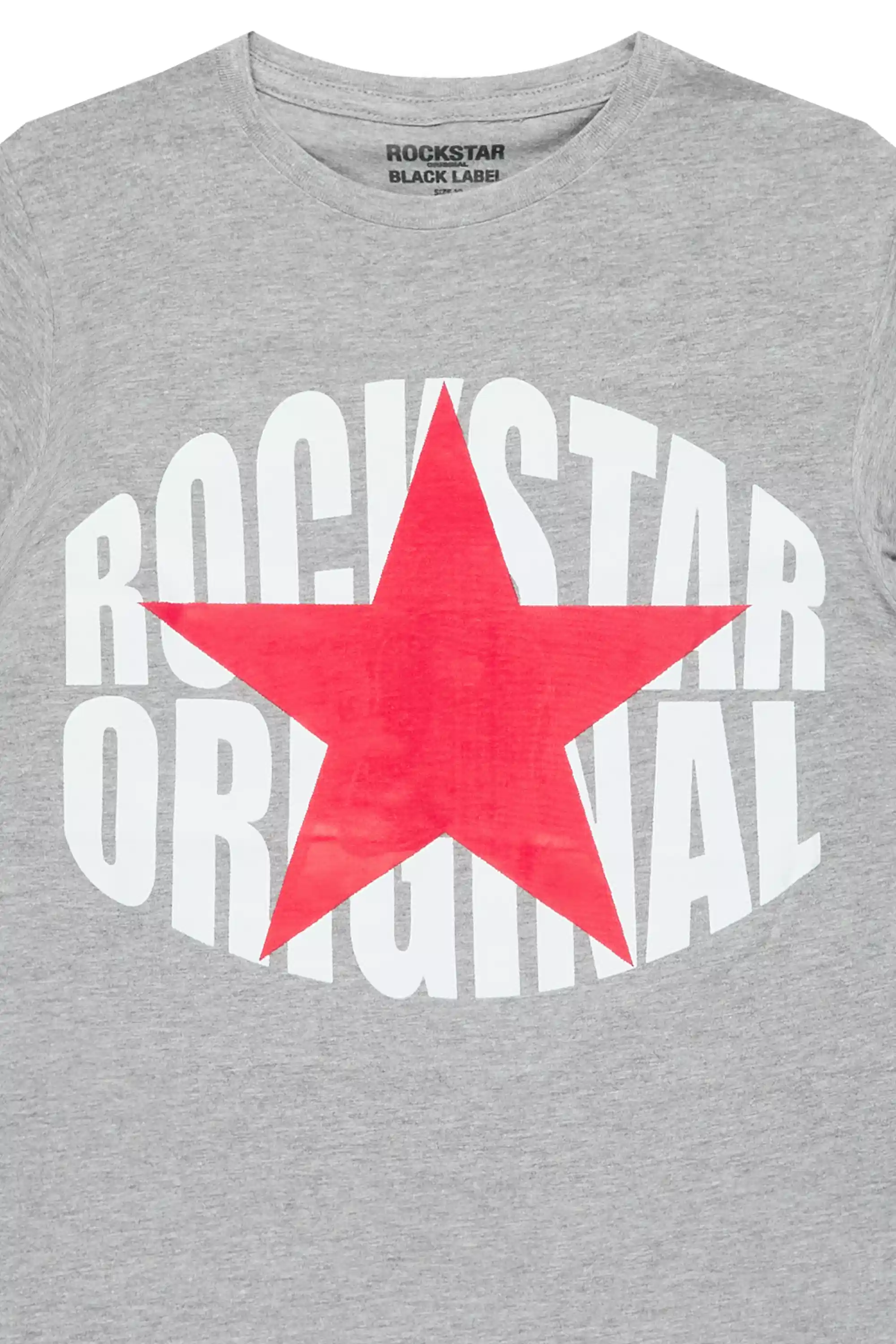 Boys Ezra 2.0 Grey/Red Graphic T-Shirt