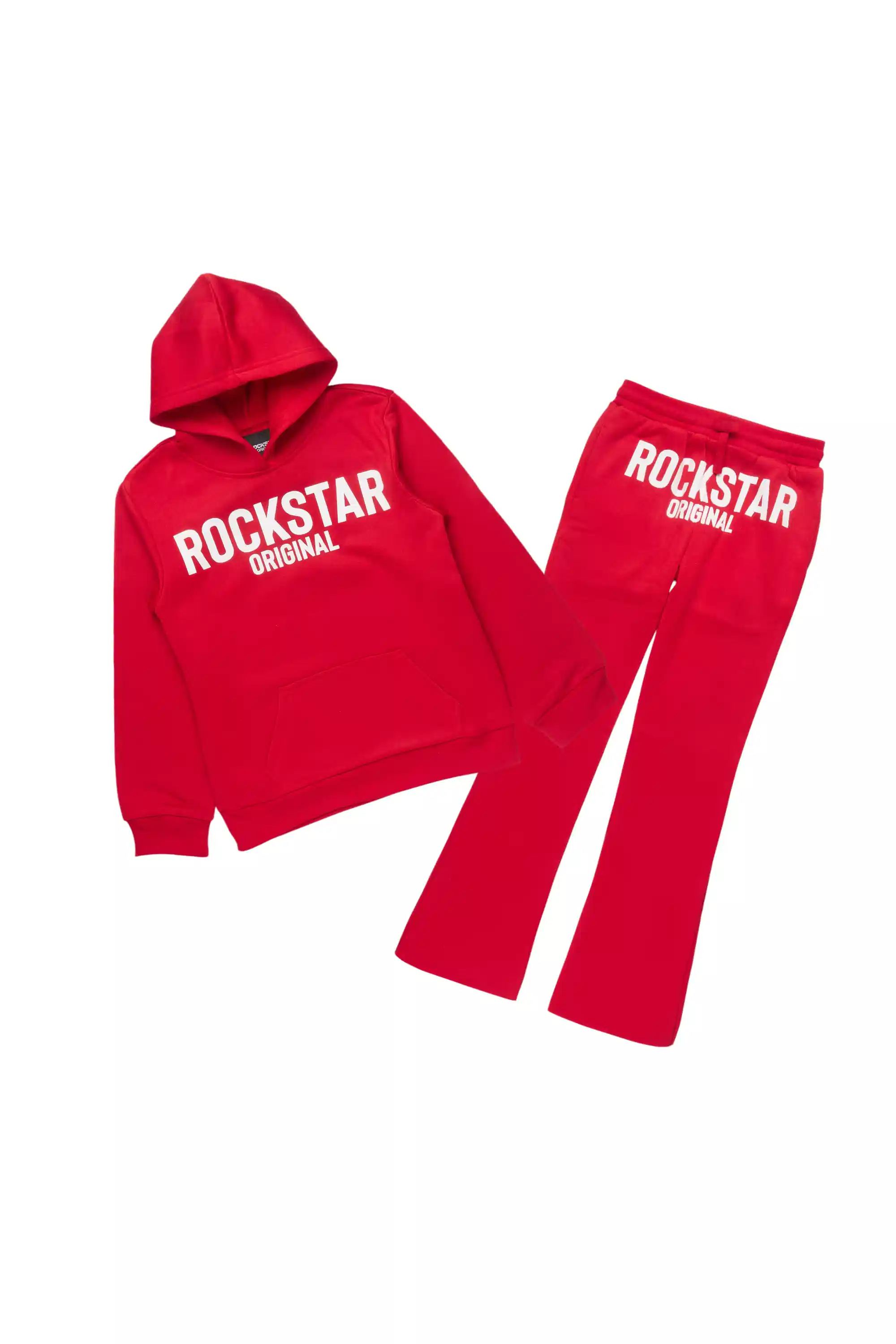 Boys Mikasso Red/White Stacked Flare Tack Set