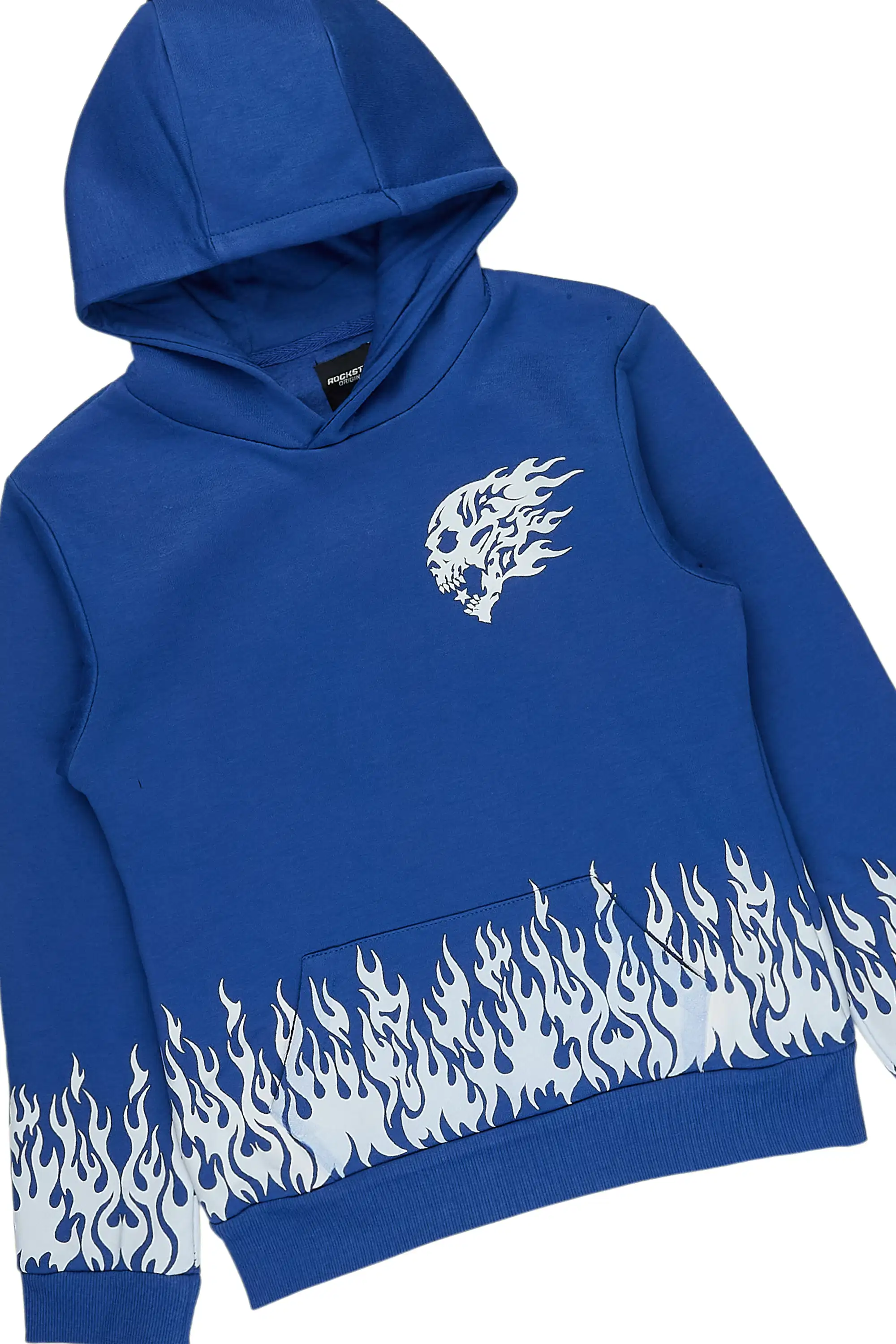 Boys Bubble Royal Hoodie/Stacked Jean Set