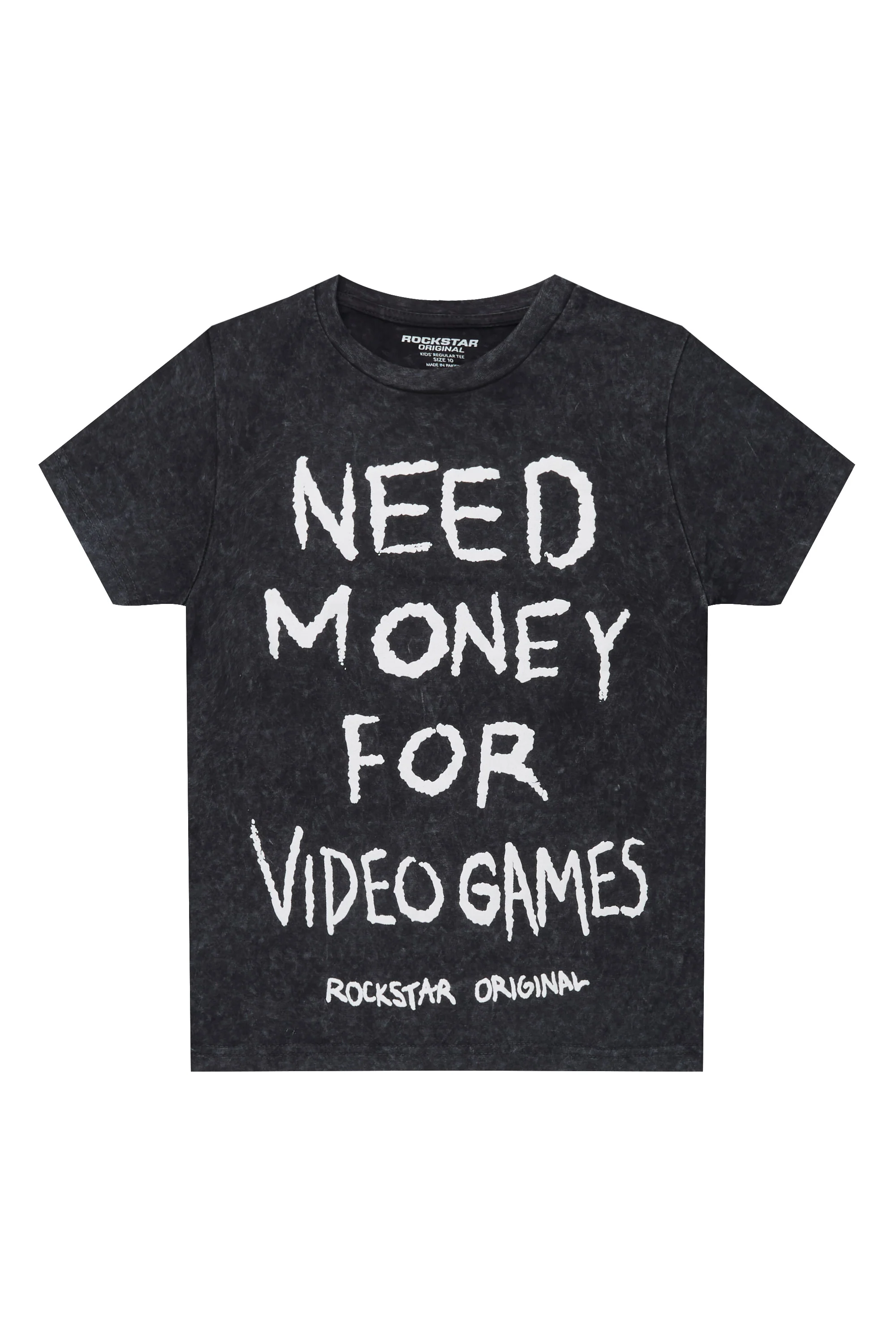 Boys M4 Video Games Vintage Black Graphic T-Shirt