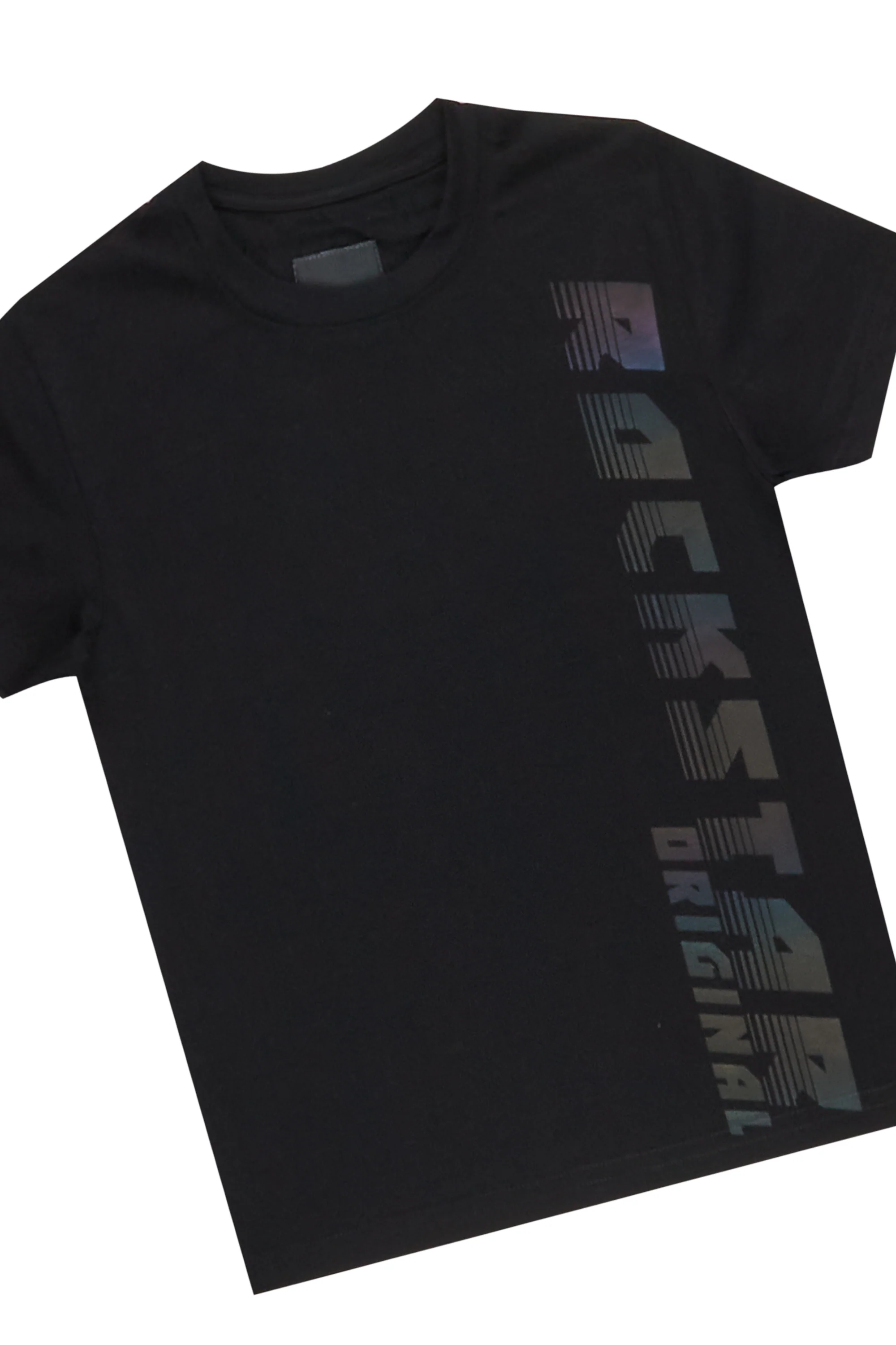 Boys Xadrian Black T Shirt Short Set