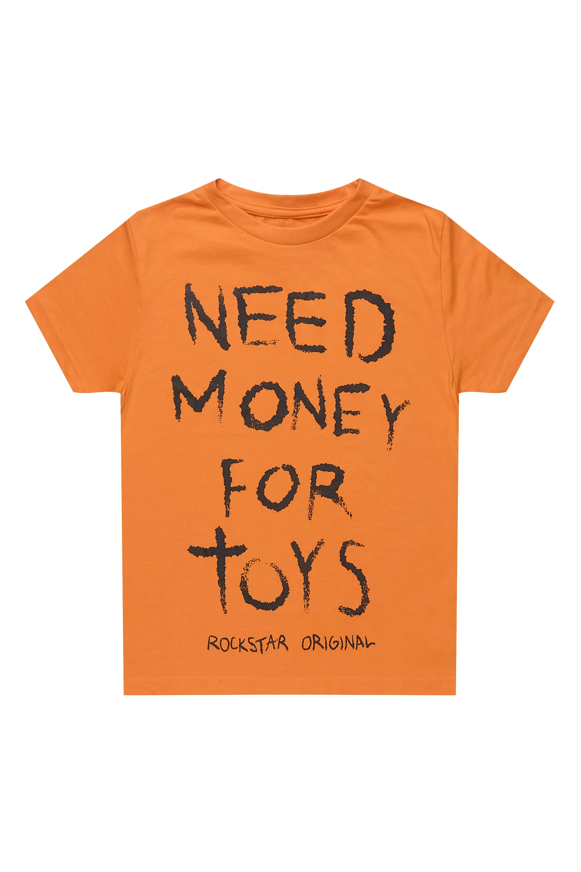 Boys M4Toys Orange/Black Graphic T-Shirt