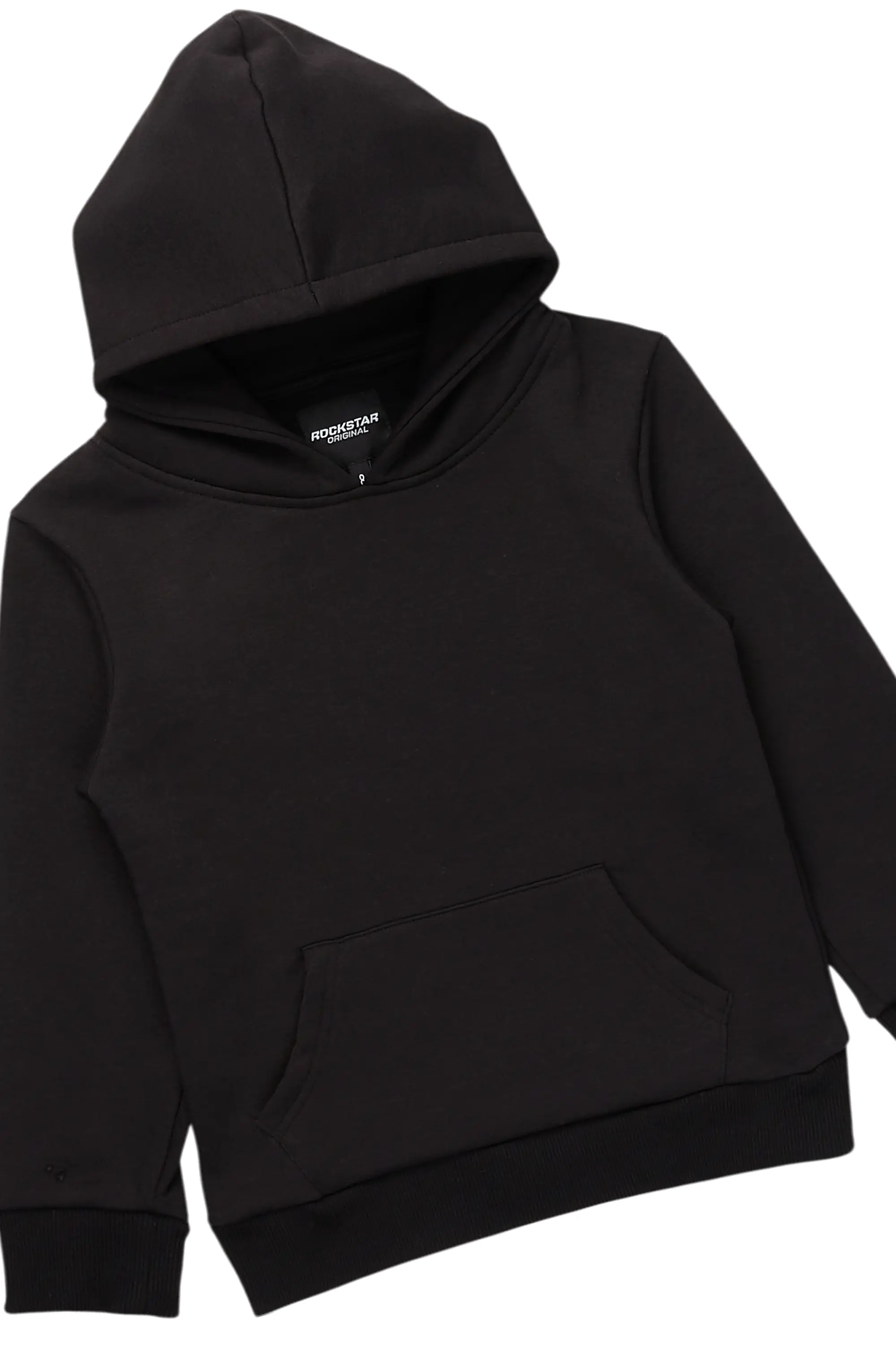 Boys Basic Black/Grey Stacked Flare Pant Set