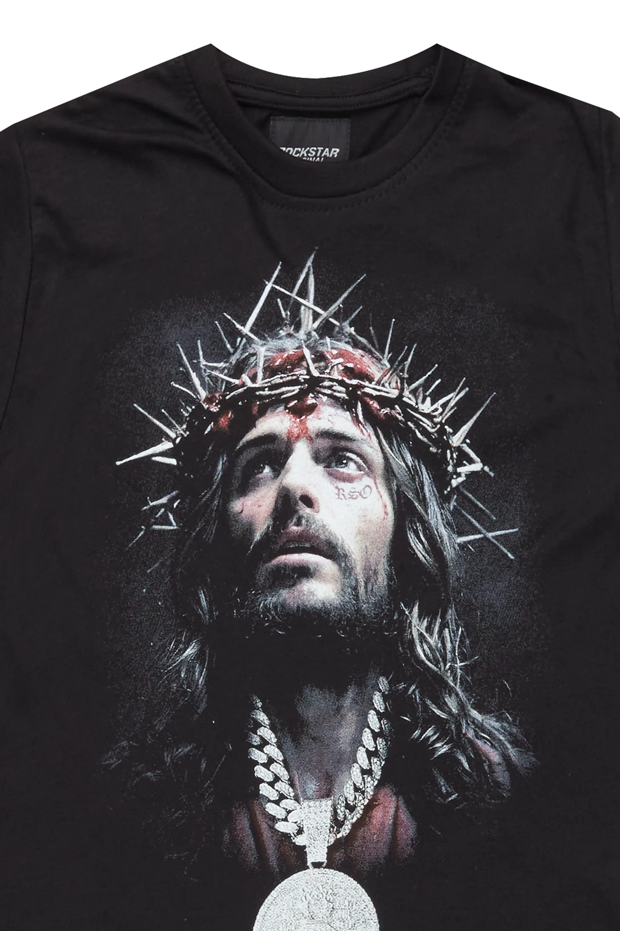 Boys Amina Black Graphic T-Shirt