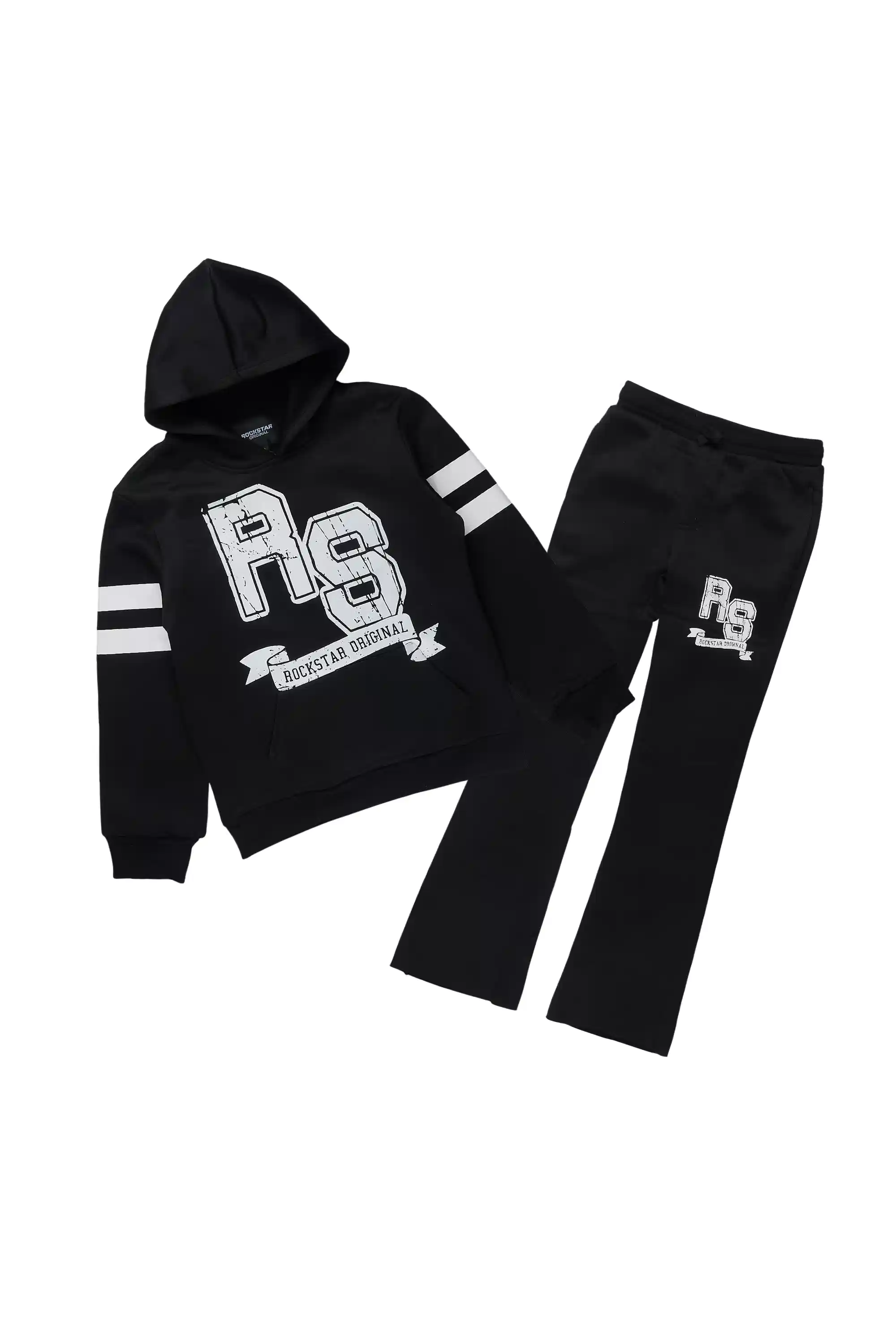 Boys Alik Black Stacked Track Set