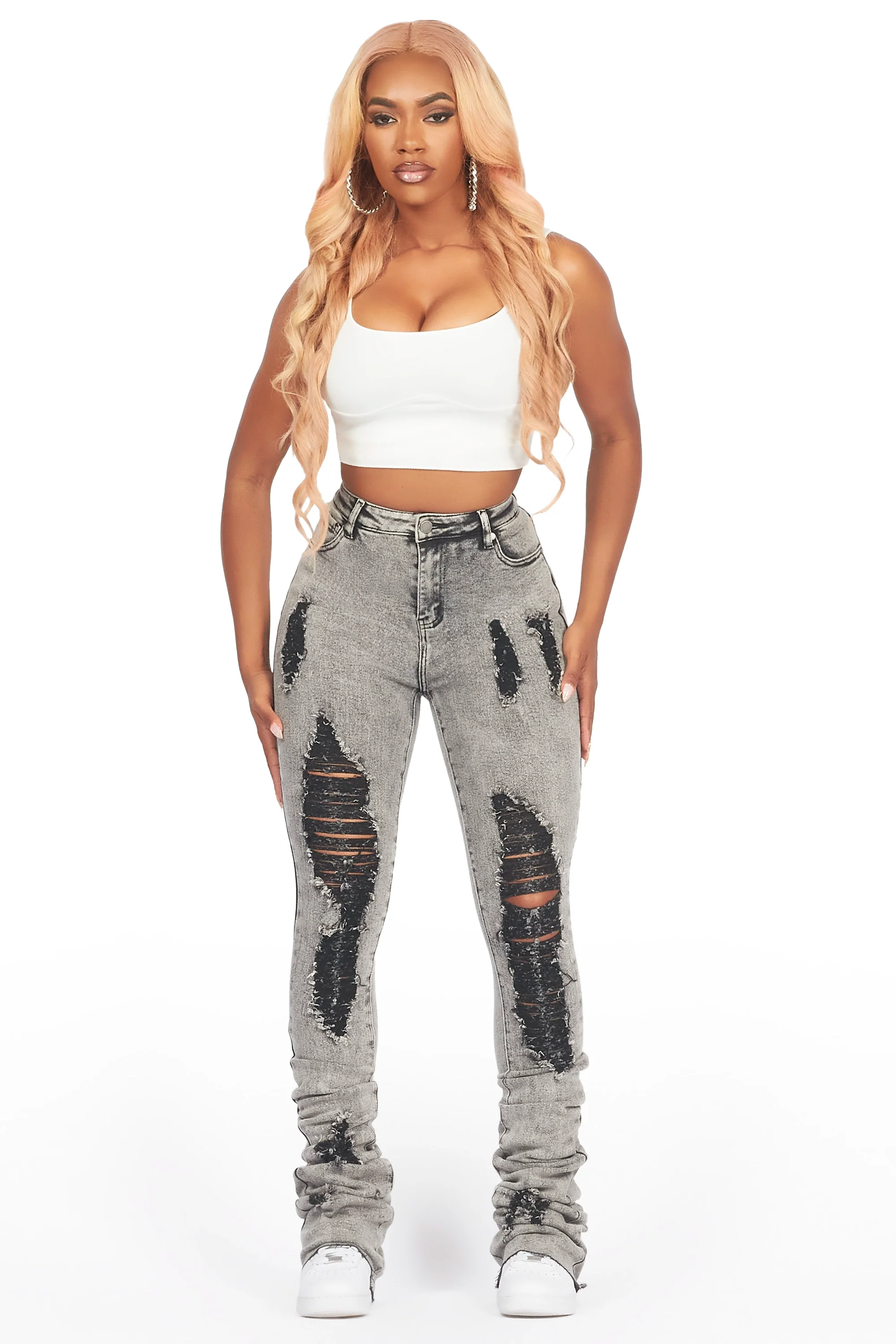 22795-got-a-crush-grey-wash-distressed-super-stacked-jean-6.webp Got A Crush Grey Wash Distressed Super Stacked Jean