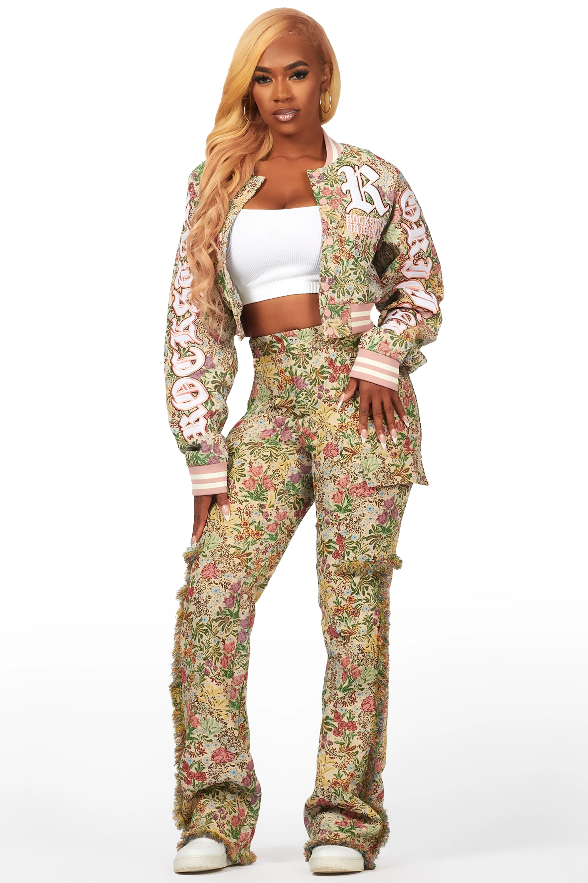 22886-tamia-beige-floral-tapestry-stacked-pant-3.jpg Tamia Beige Floral Tapestry Stacked Pant