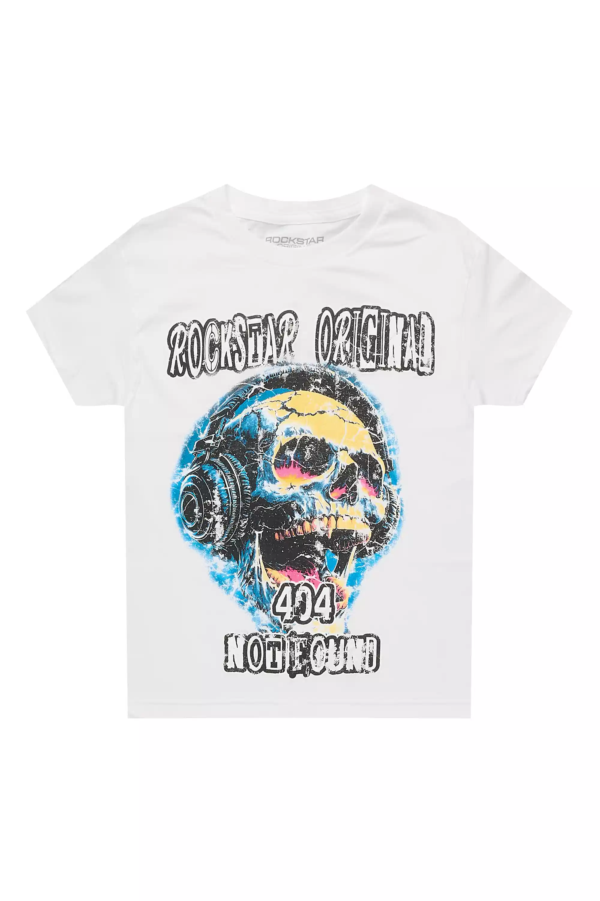 Boys Amare White Graphic T-Shirt