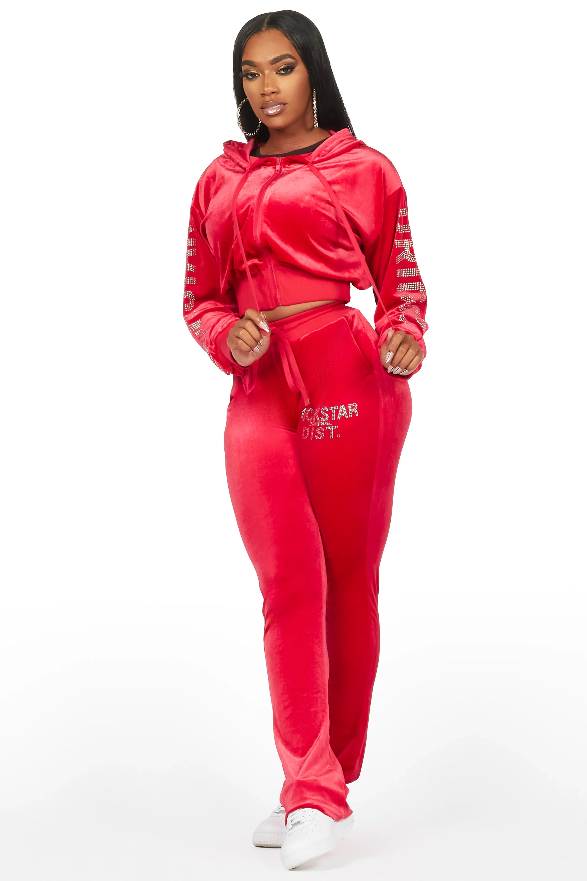23547-shakura-red-stacked-rhinestone-velour-trackset-2.webp Shakura Red Stacked Rhinestone Velour Trackset