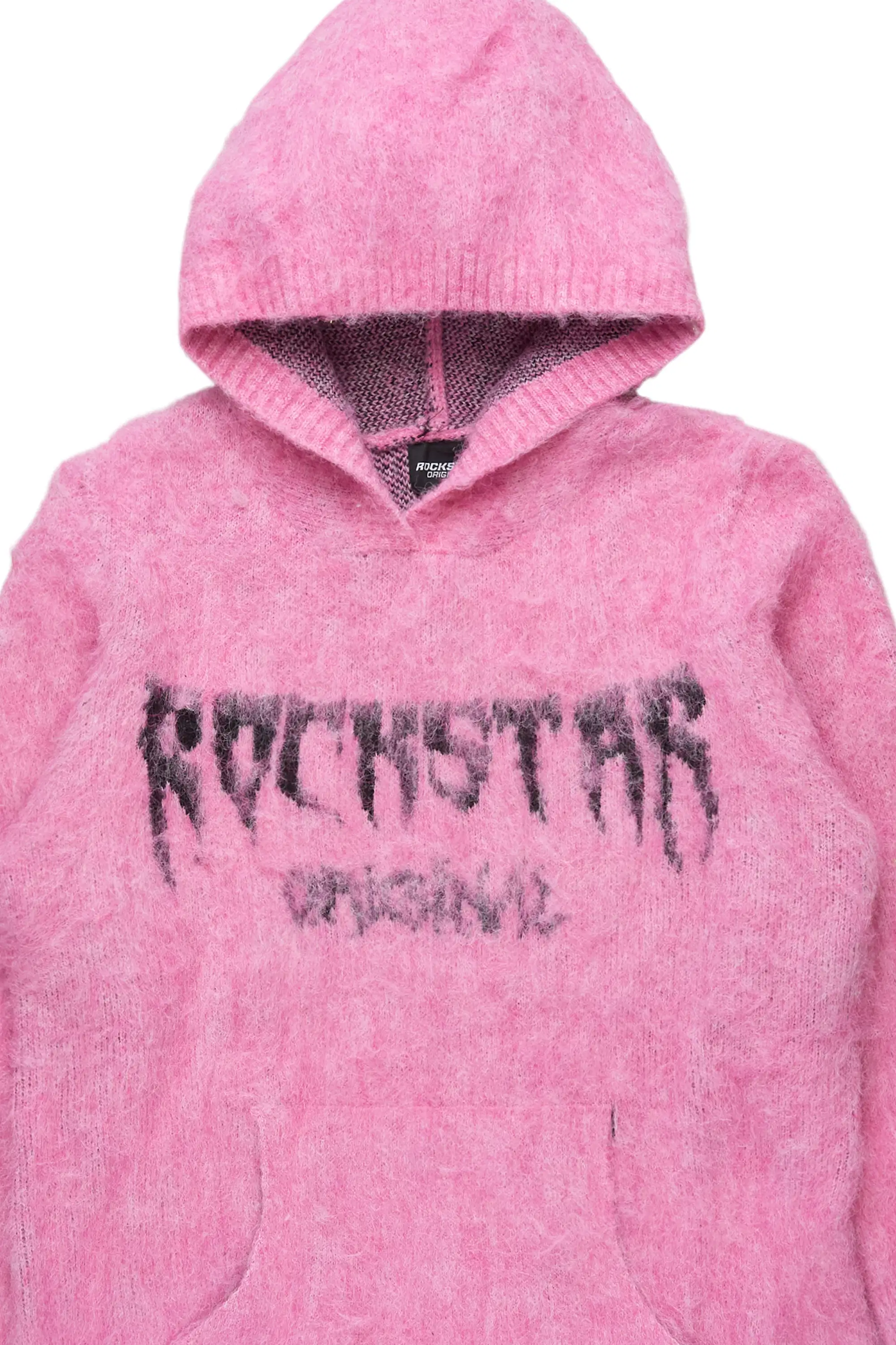 Andreas Pink Graphic Knit Hoodie