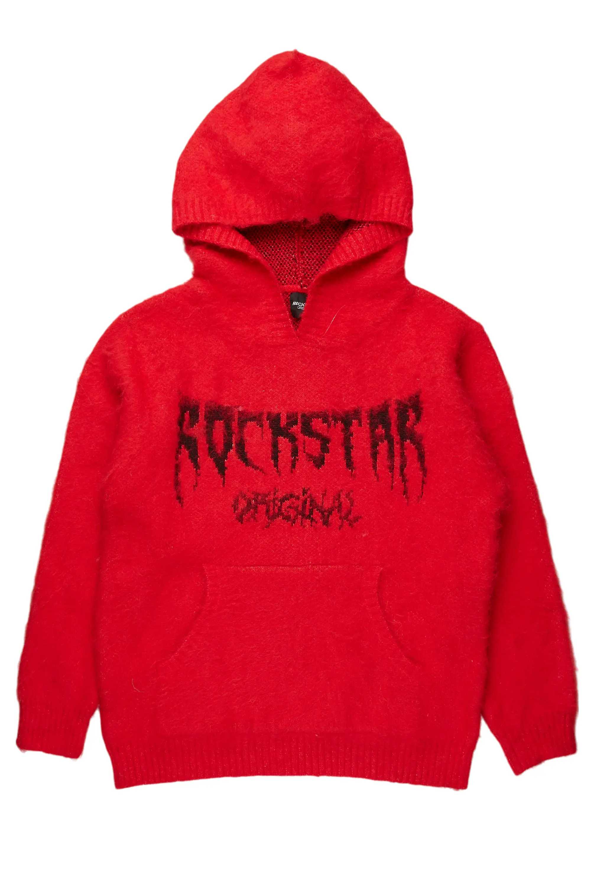 Andreas Red Graphic Knit Hoodie