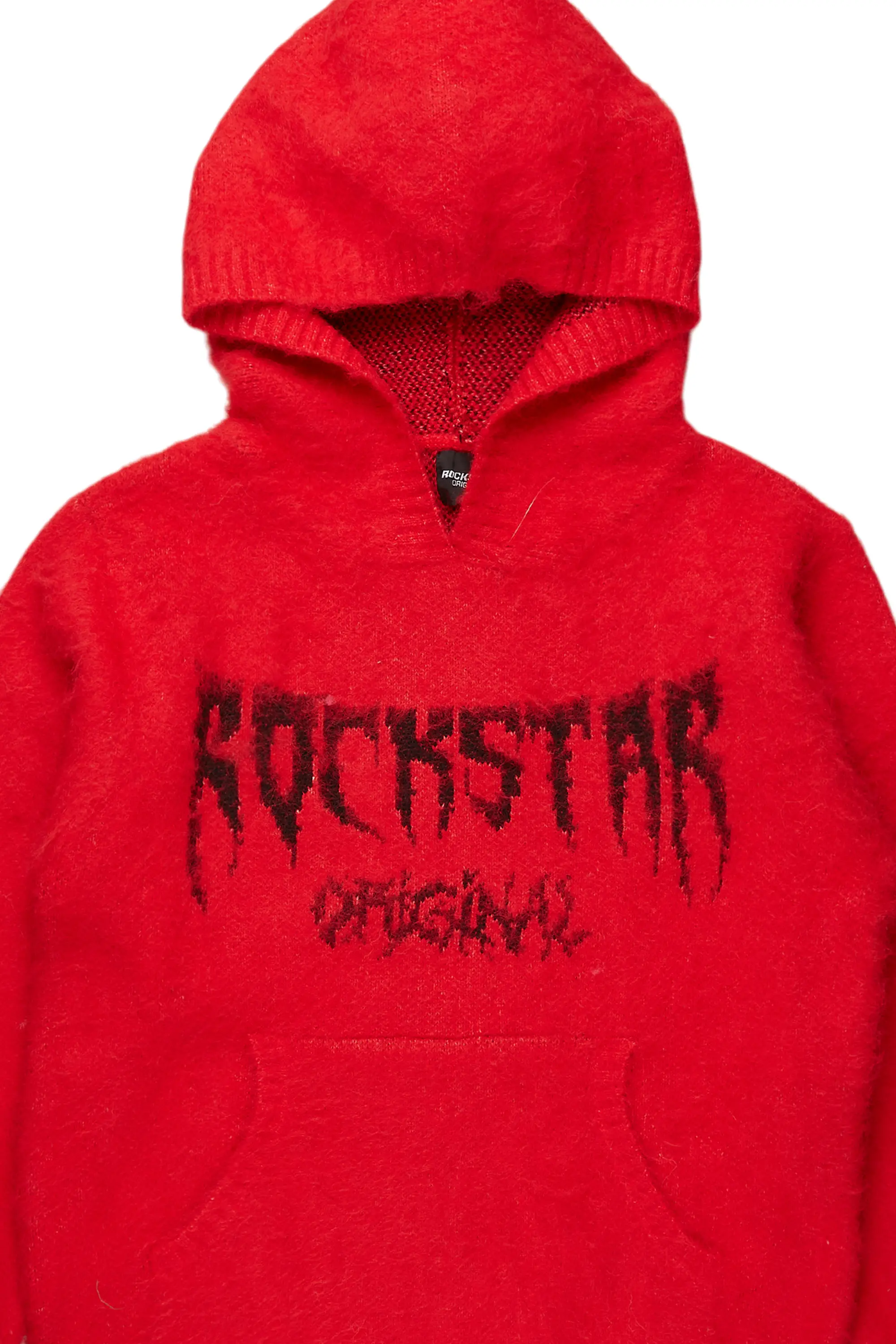 Andreas Red Graphic Knit Hoodie