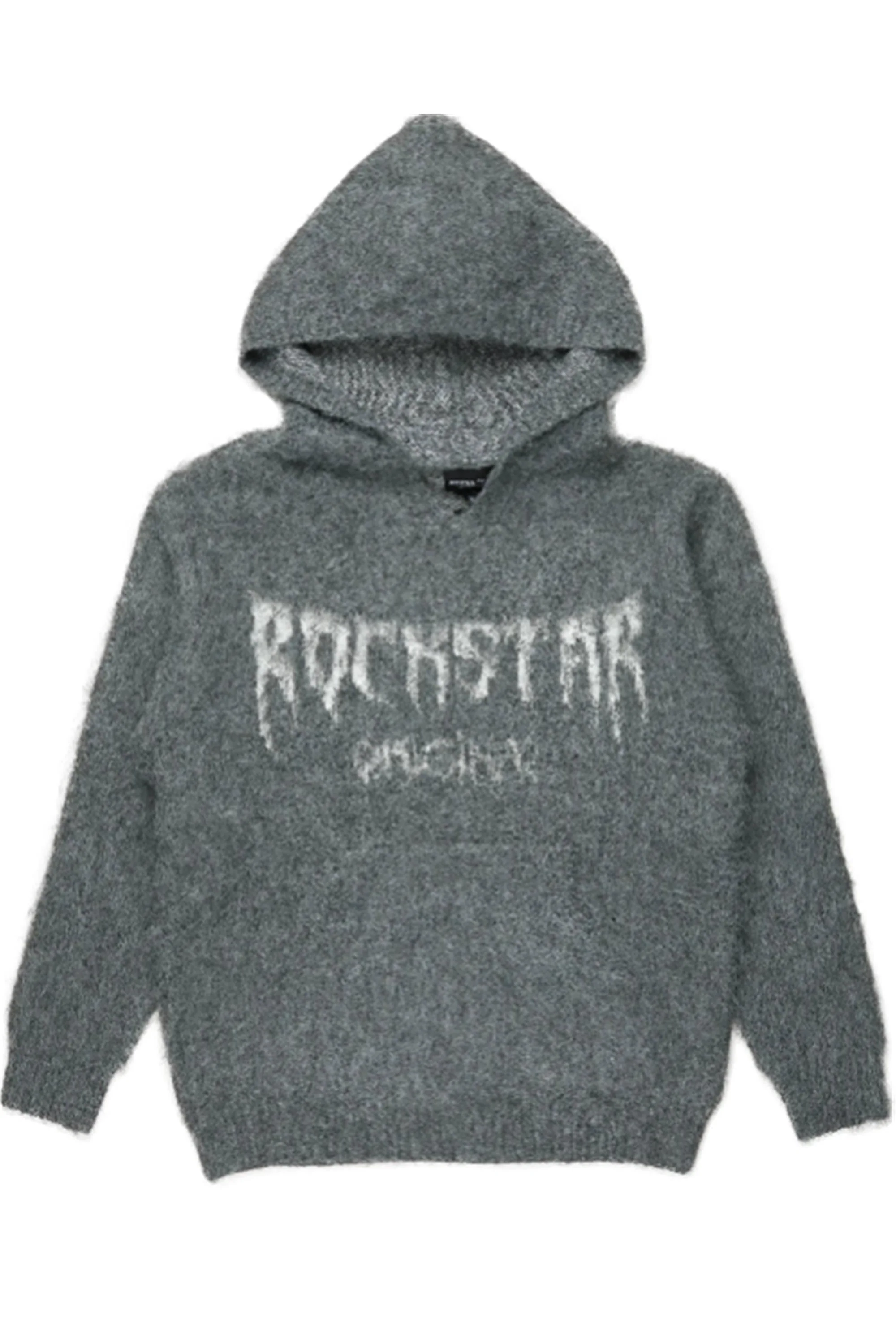 Andreas Grey Graphic Knit Hoodie