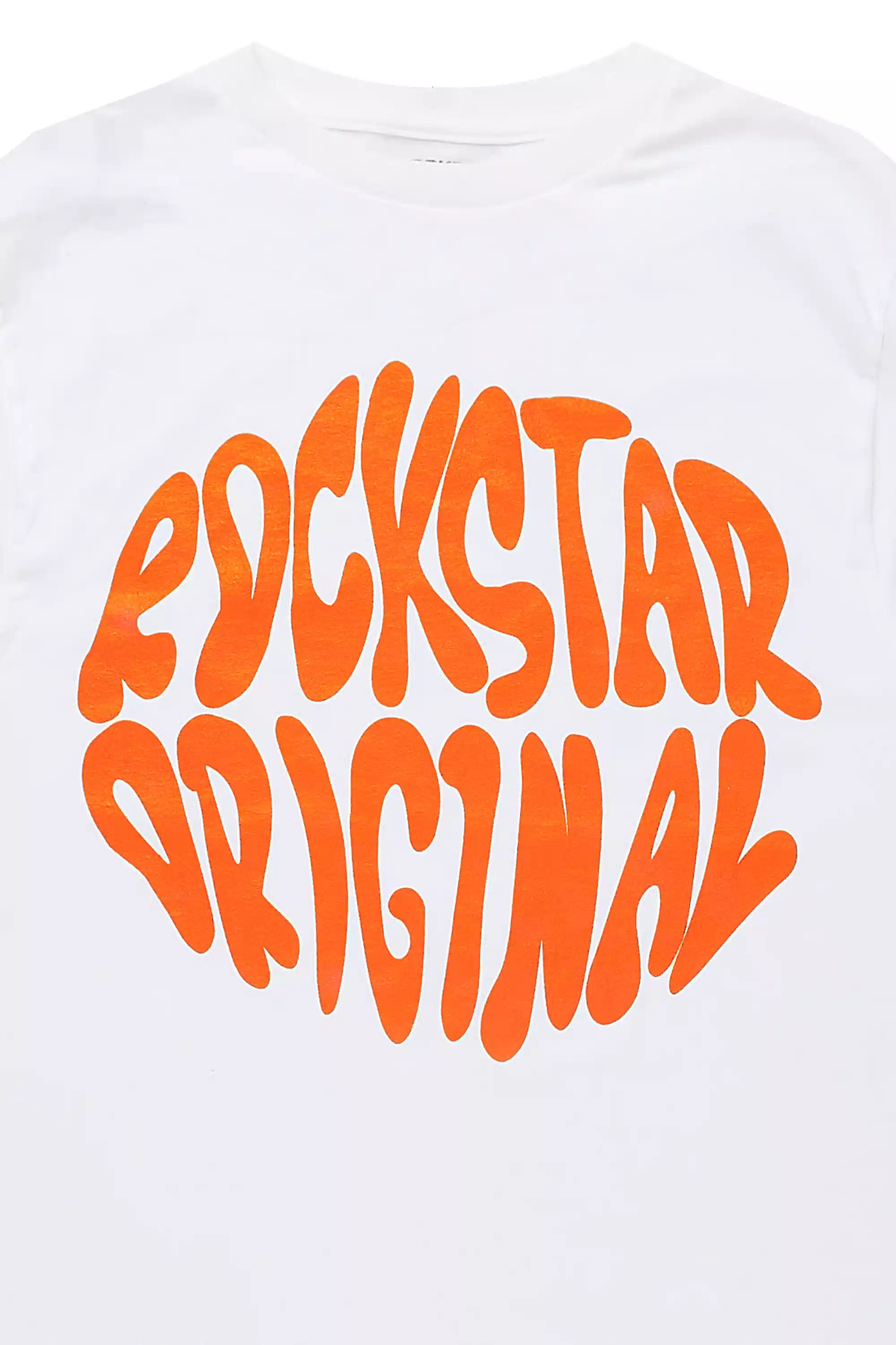 Boys Thierry White/Orange Graphic T-Shirt