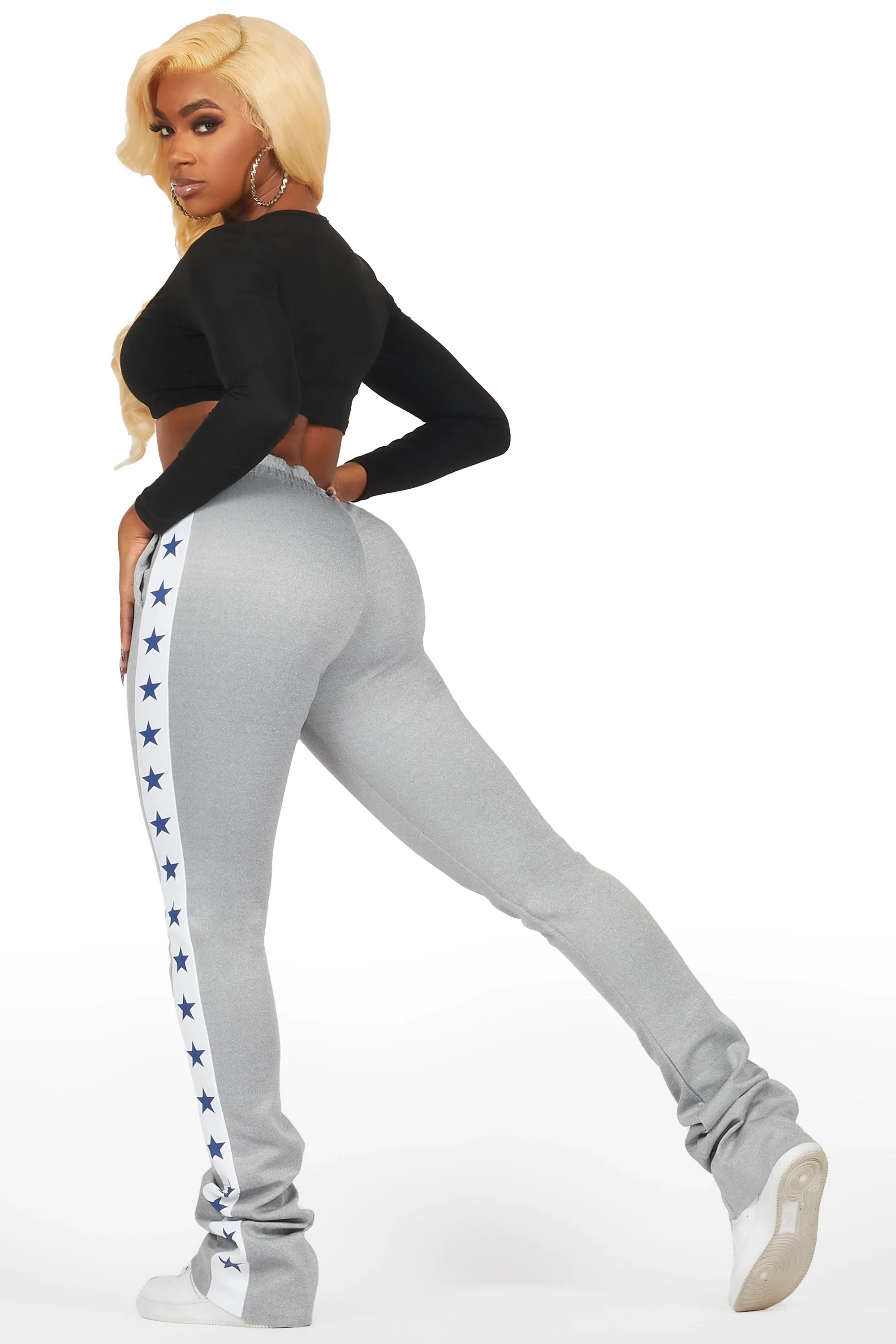 23827-kevona-heather-grey-super-stacked-track-pant-5.webp Kevona Heather Grey Super Stacked Track Pant