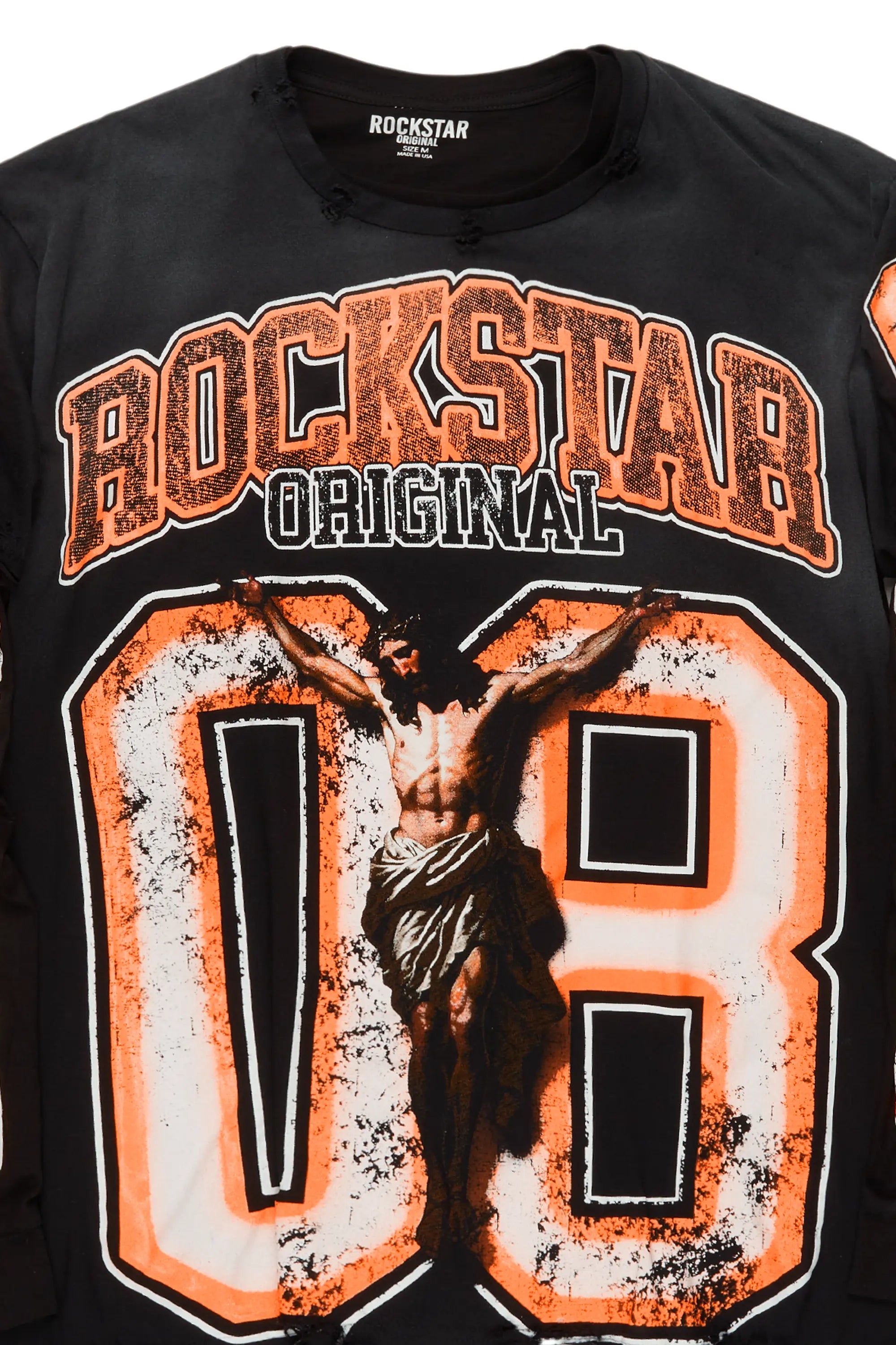 23874-tariqa-black-orange-double-layer-graphic-t-shirt-4.jpg Tariqa Black/Orange Double Layer Graphic T-Shirt