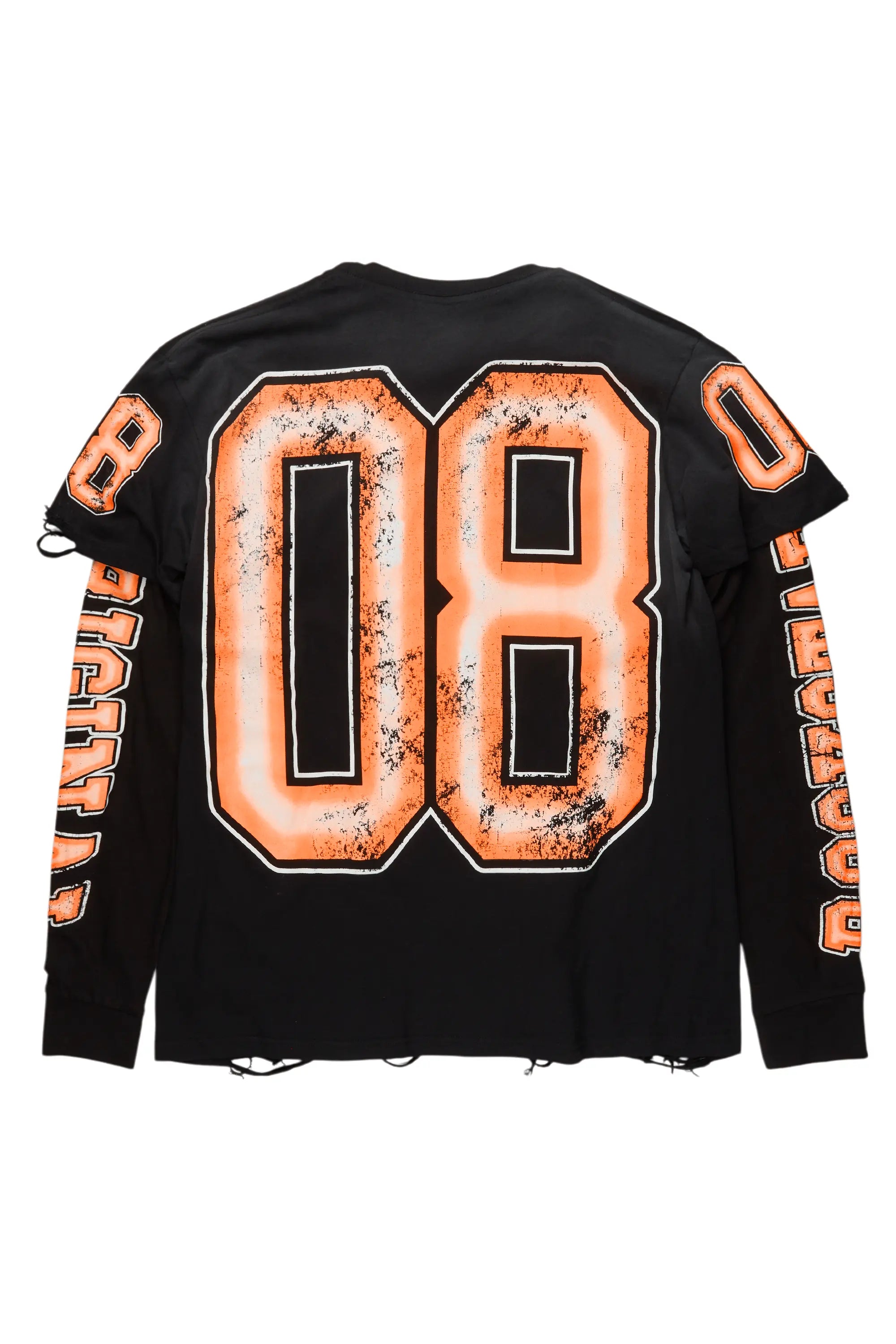 23874-tariqa-black-orange-double-layer-graphic-t-shirt-5.jpg Tariqa Black/Orange Double Layer Graphic T-Shirt