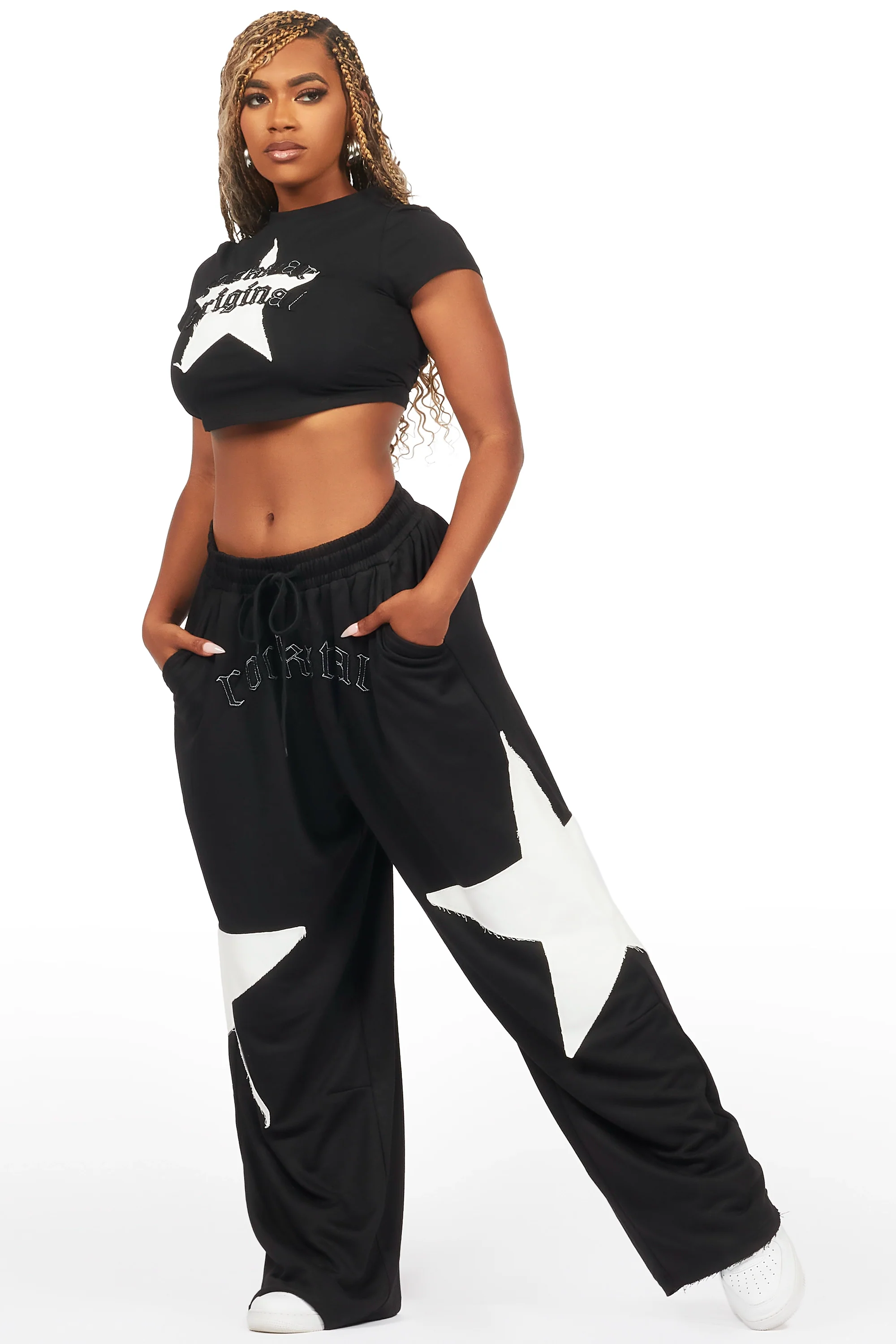 Shelley Black/White T-Shirt Trackset