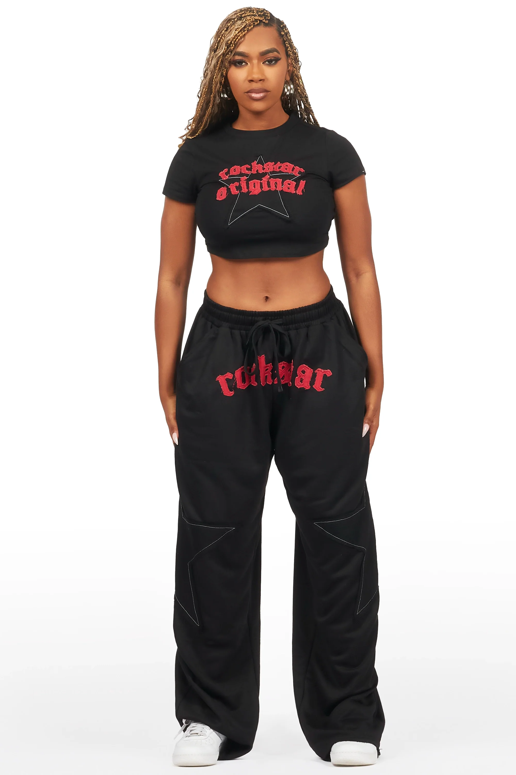 Shelley Black/Red T-Shirt Trackset