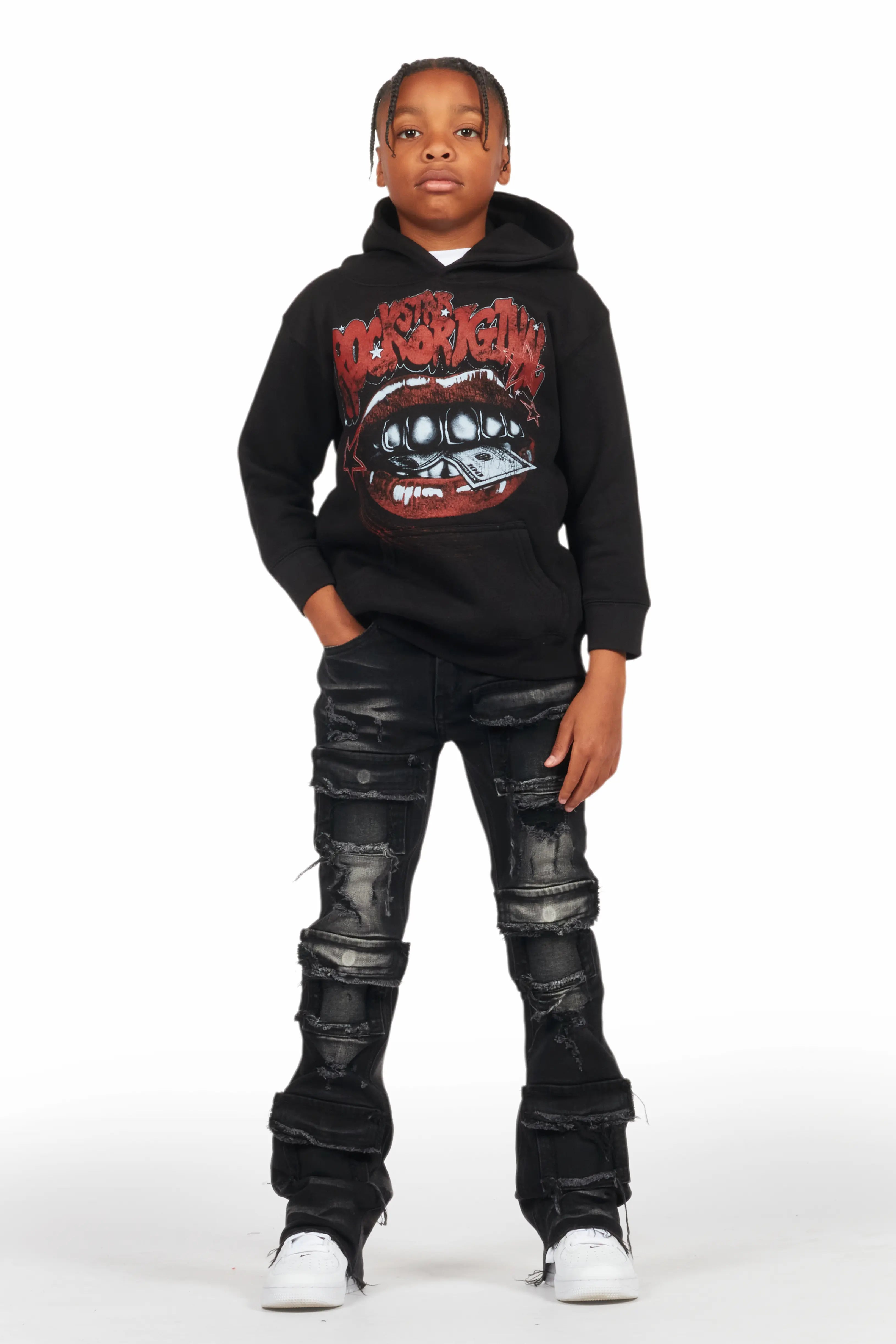242-boys-petrus-black-stacked-flare-jean-3.jpg Boys Petrus Black Stacked Flare Jean