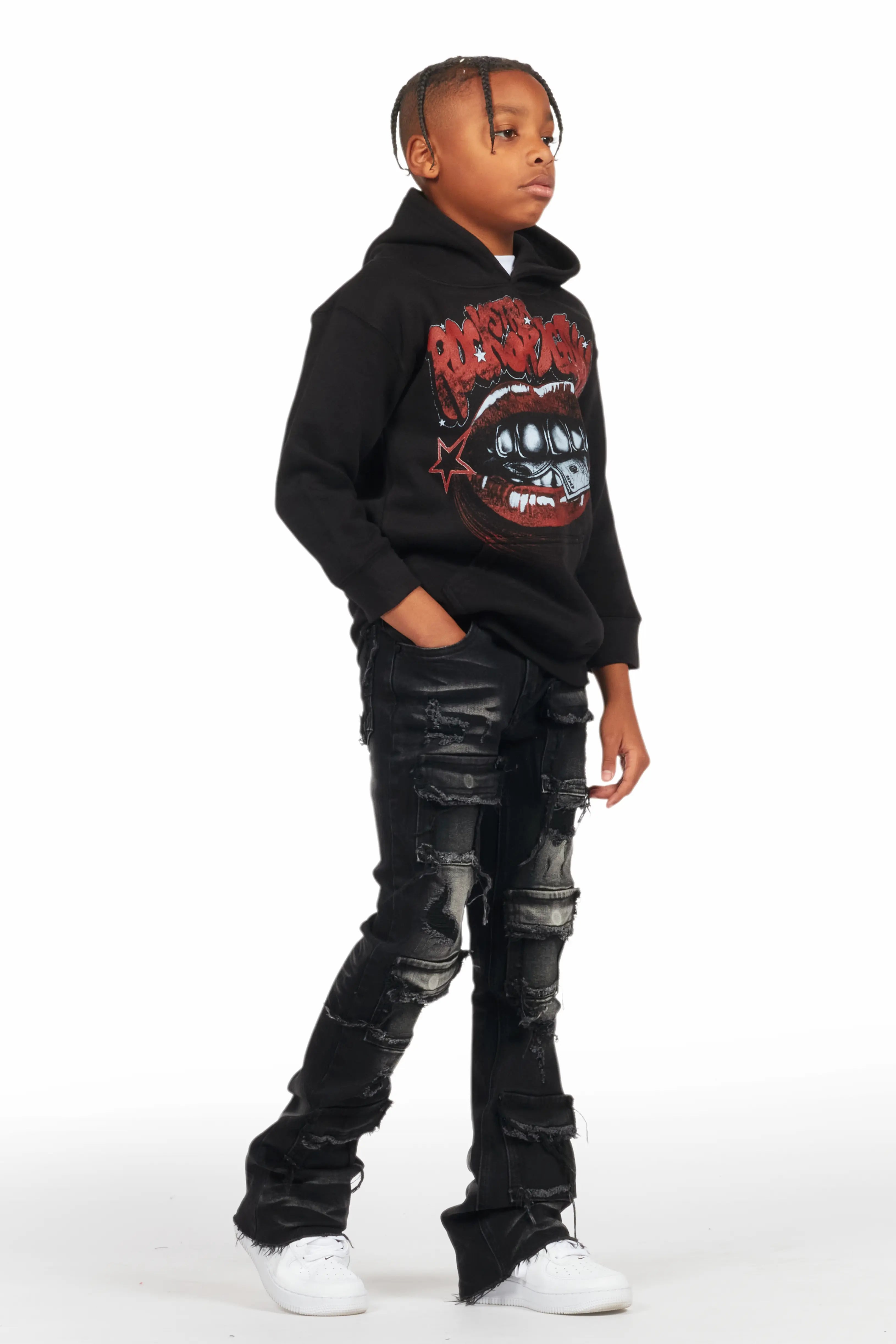 242-boys-petrus-black-stacked-flare-jean-6.jpg Boys Petrus Black Stacked Flare Jean
