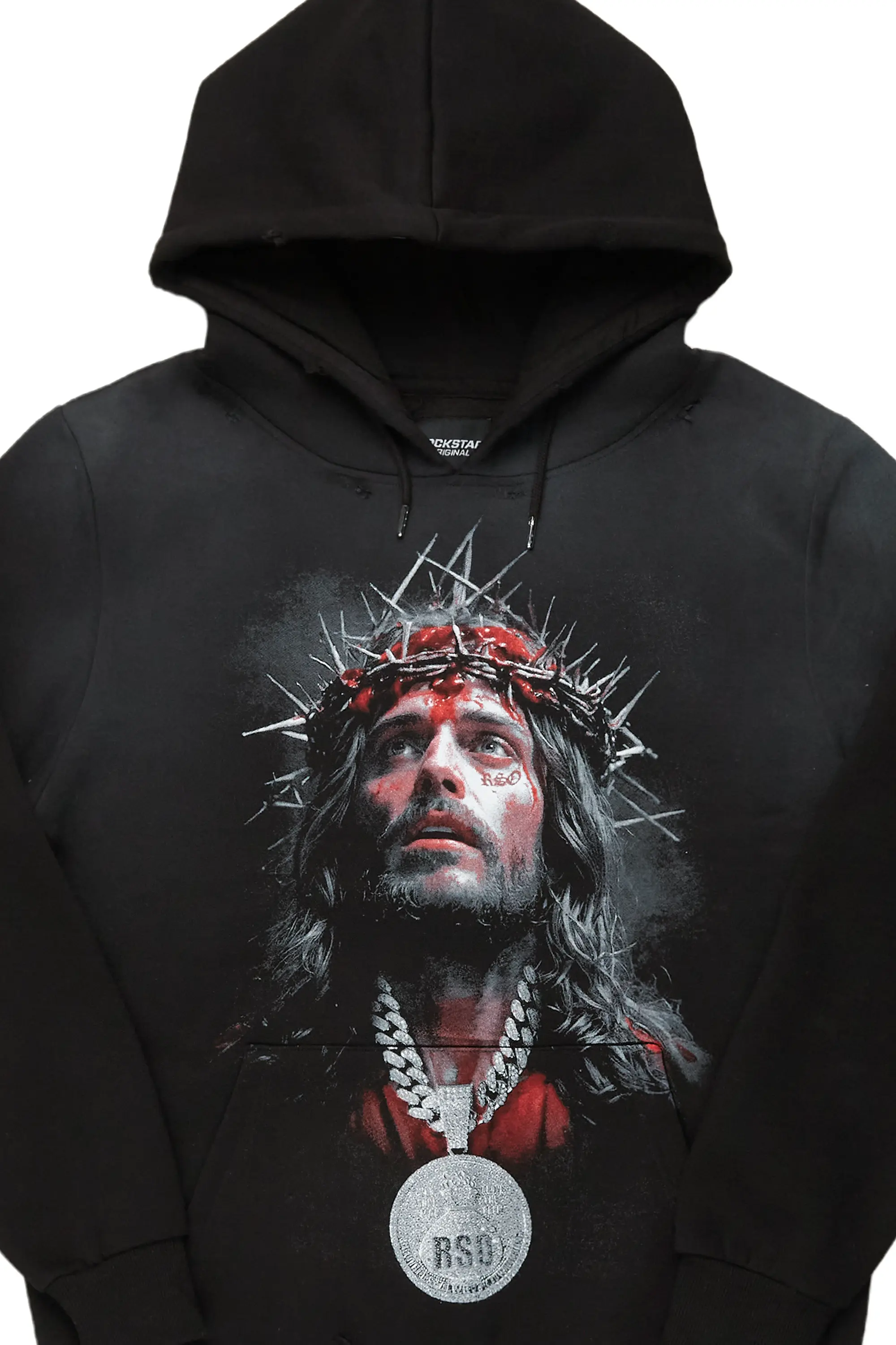 Rongela Black Oversized Hoodie