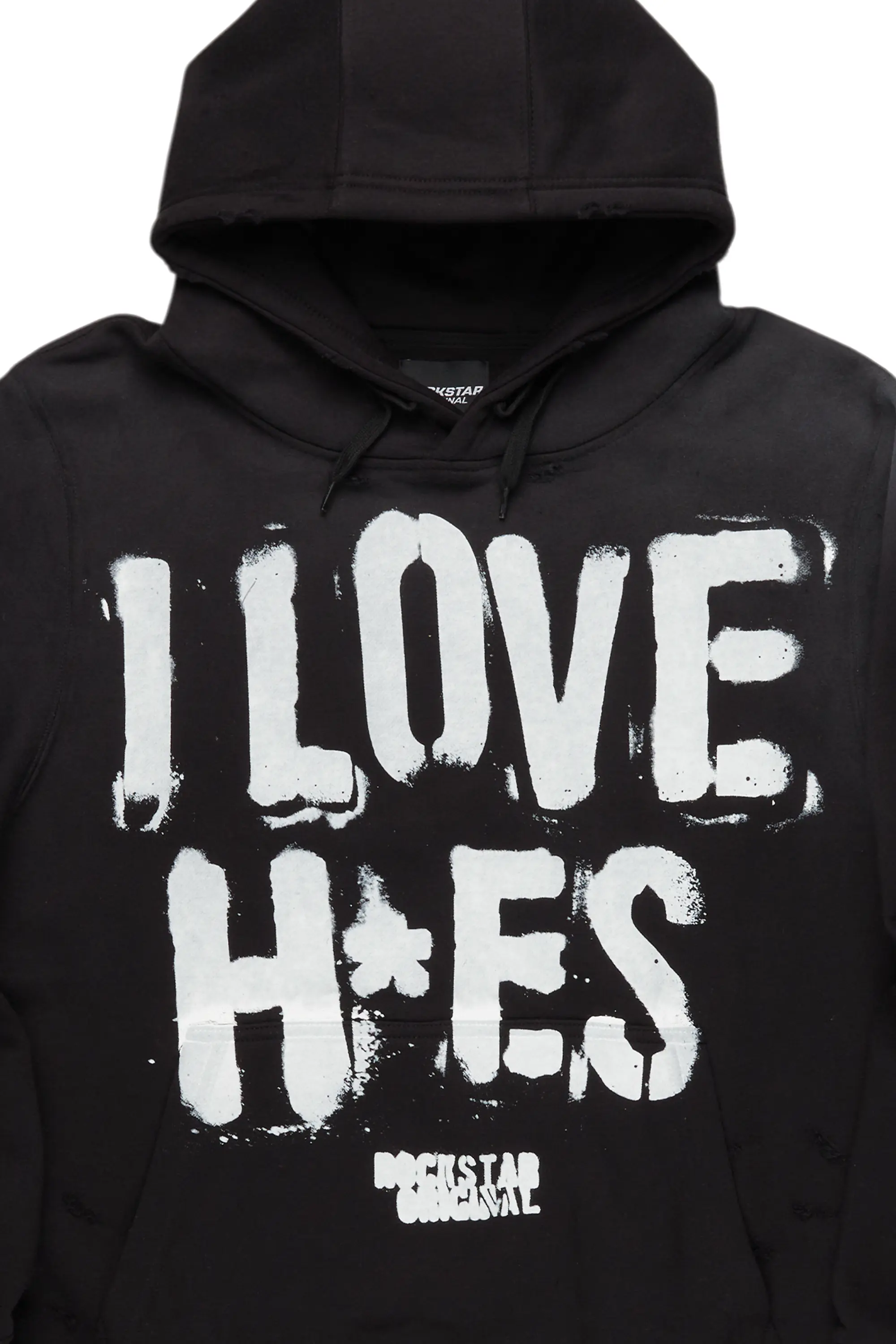 Tanasya Black Oversized Hoodie