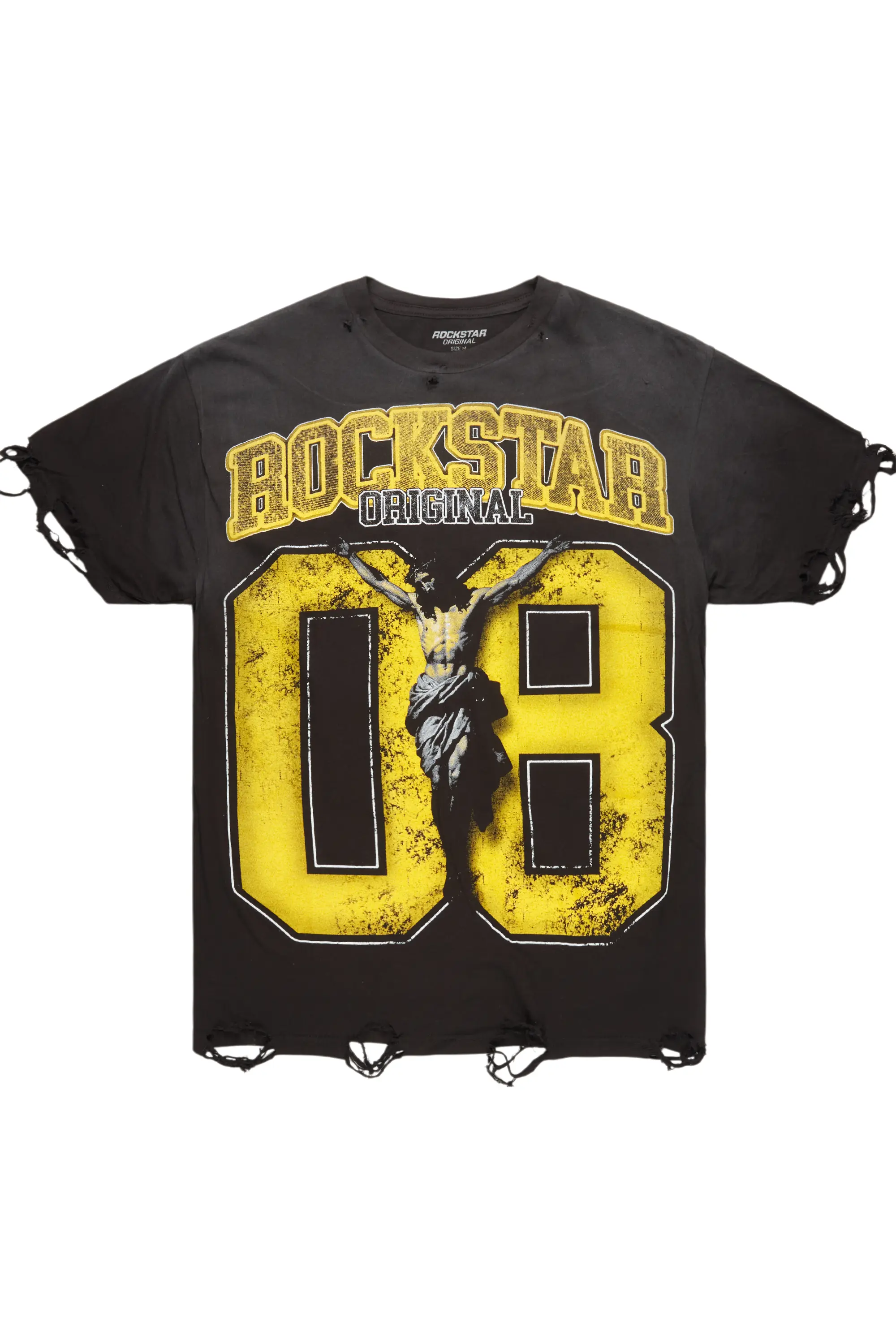 Tariqa Black/Yellow Oversized T-Shirt