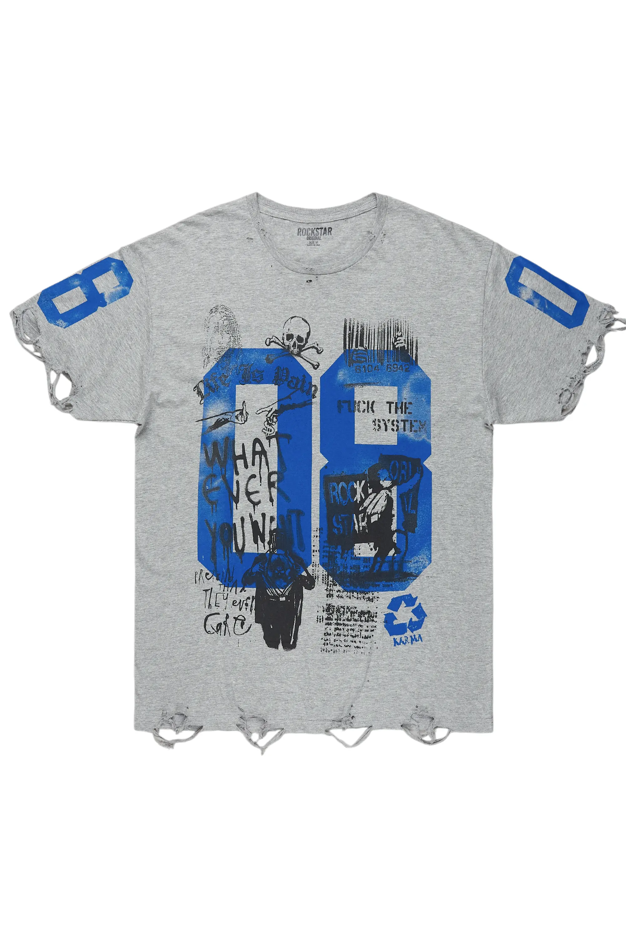 Kammile Heather Grey Oversized T-Shirt