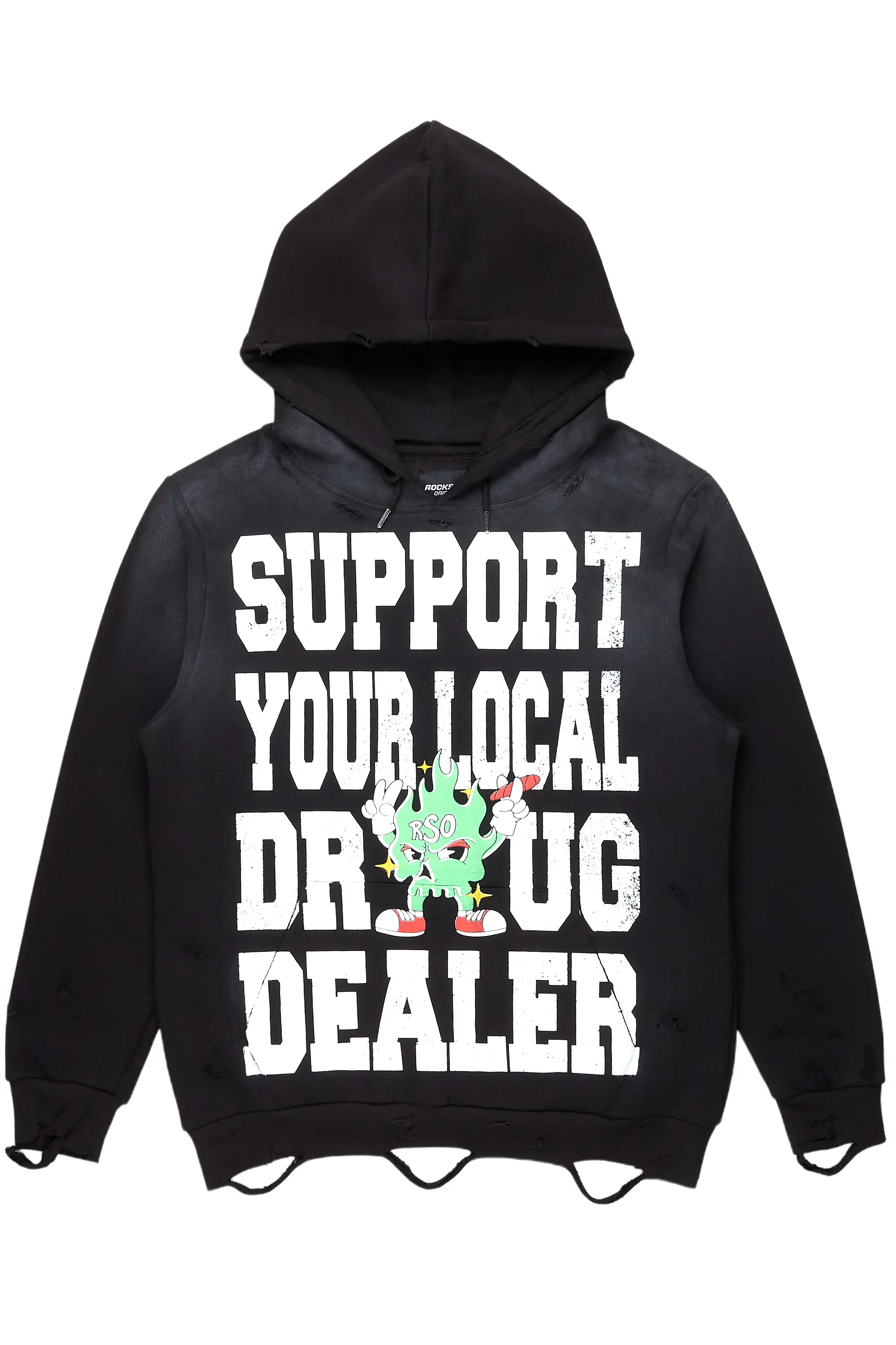 Mareona Black Oversized Hoodie