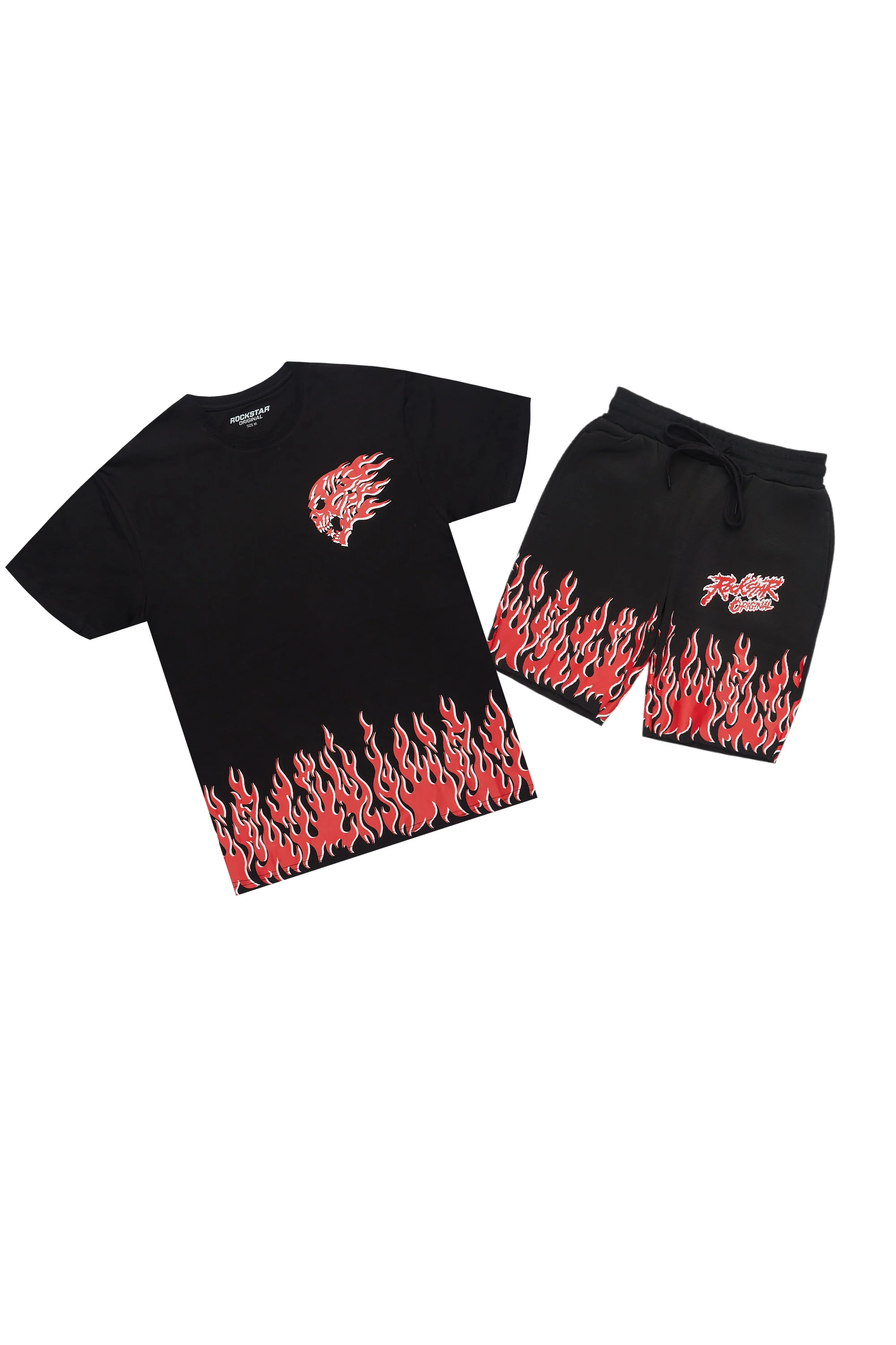 Arais Black/Red T-Shirt Short Set