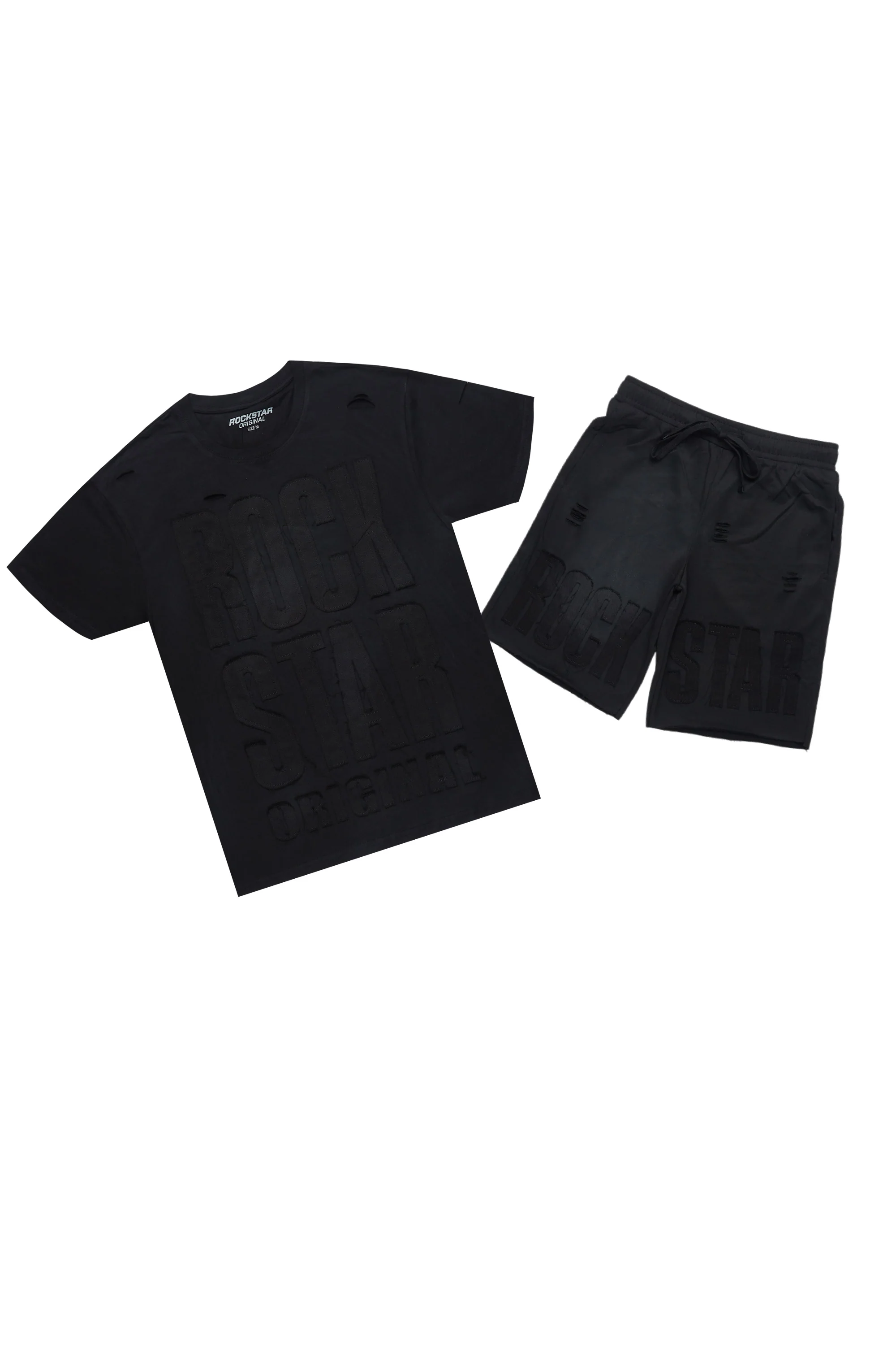 Shantrice Black T-Shirt Short Set