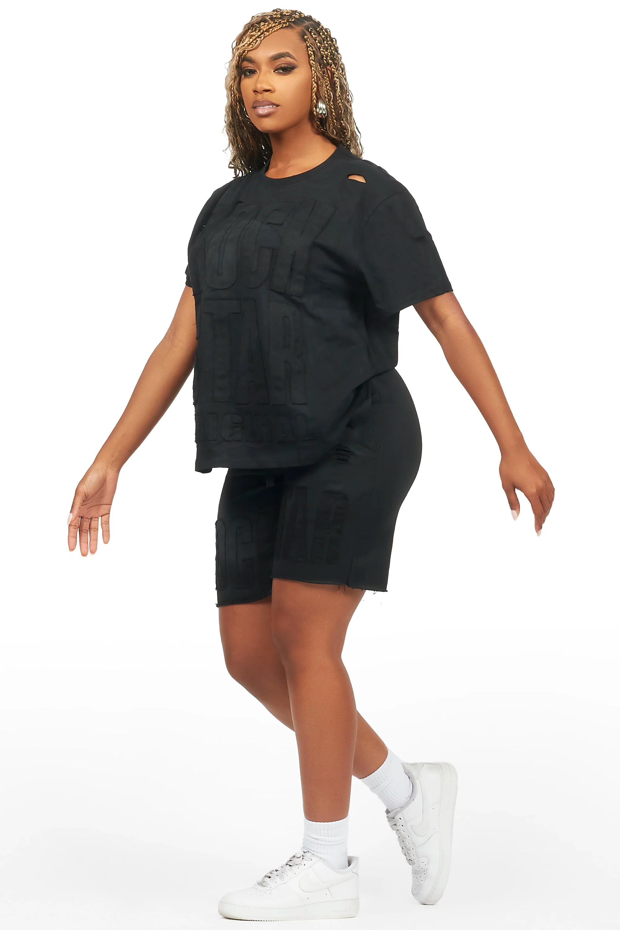 24472-shantrice-black-t-shirt-short-set-6.webp Shantrice Black T-Shirt Short Set