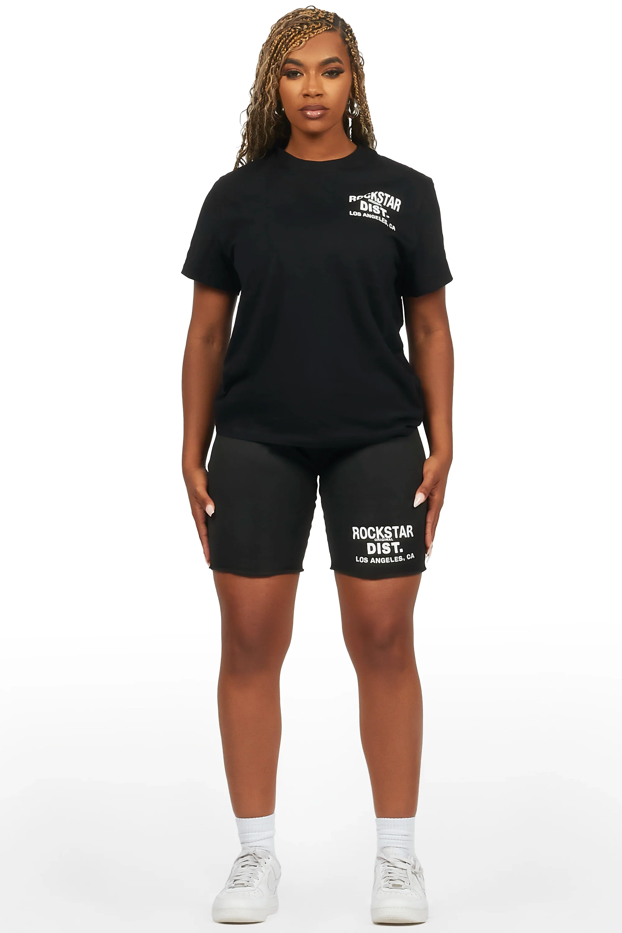 Dalasia Black T-Shirt Short Set