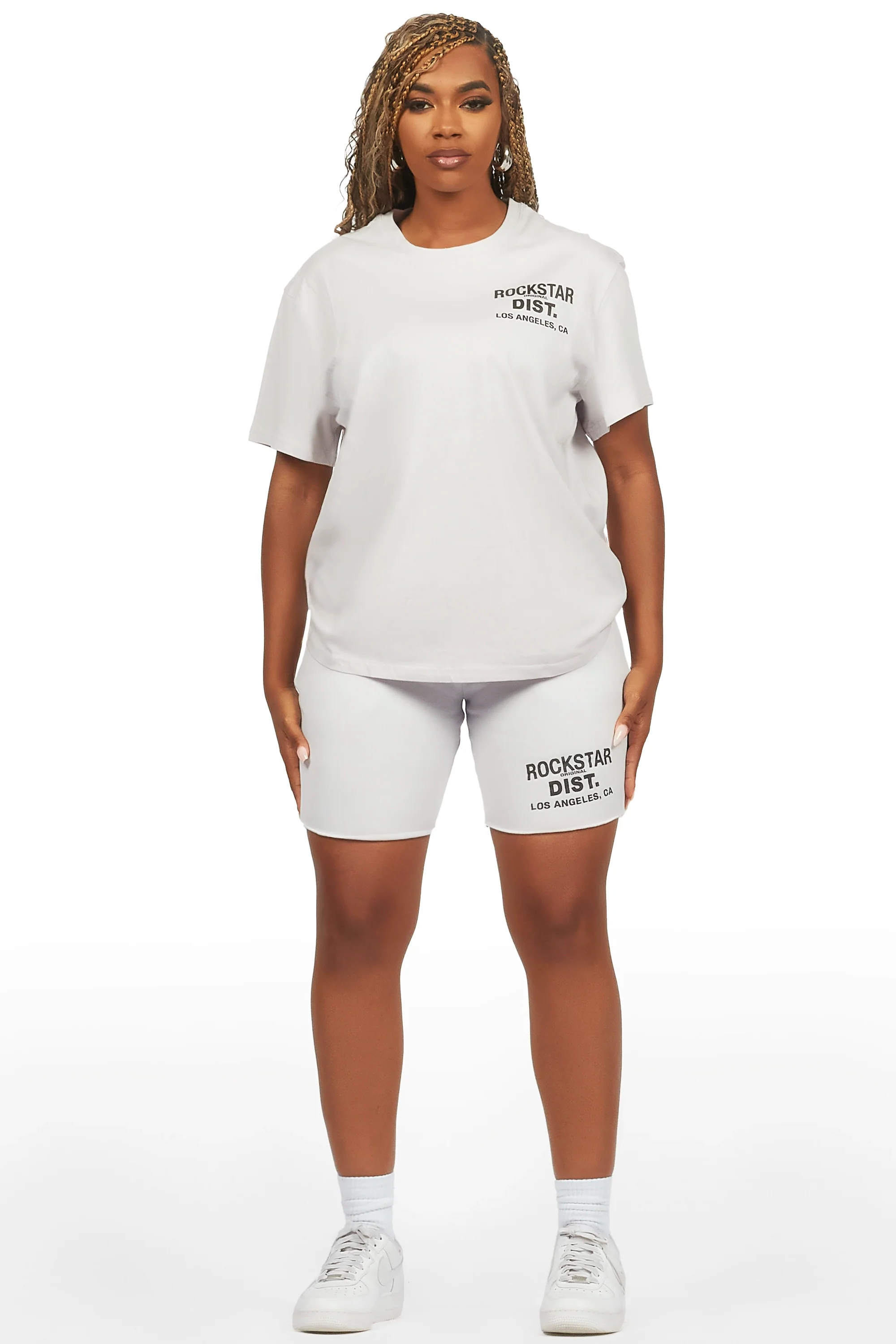 Dalasia Grey T-Shirt Short Set
