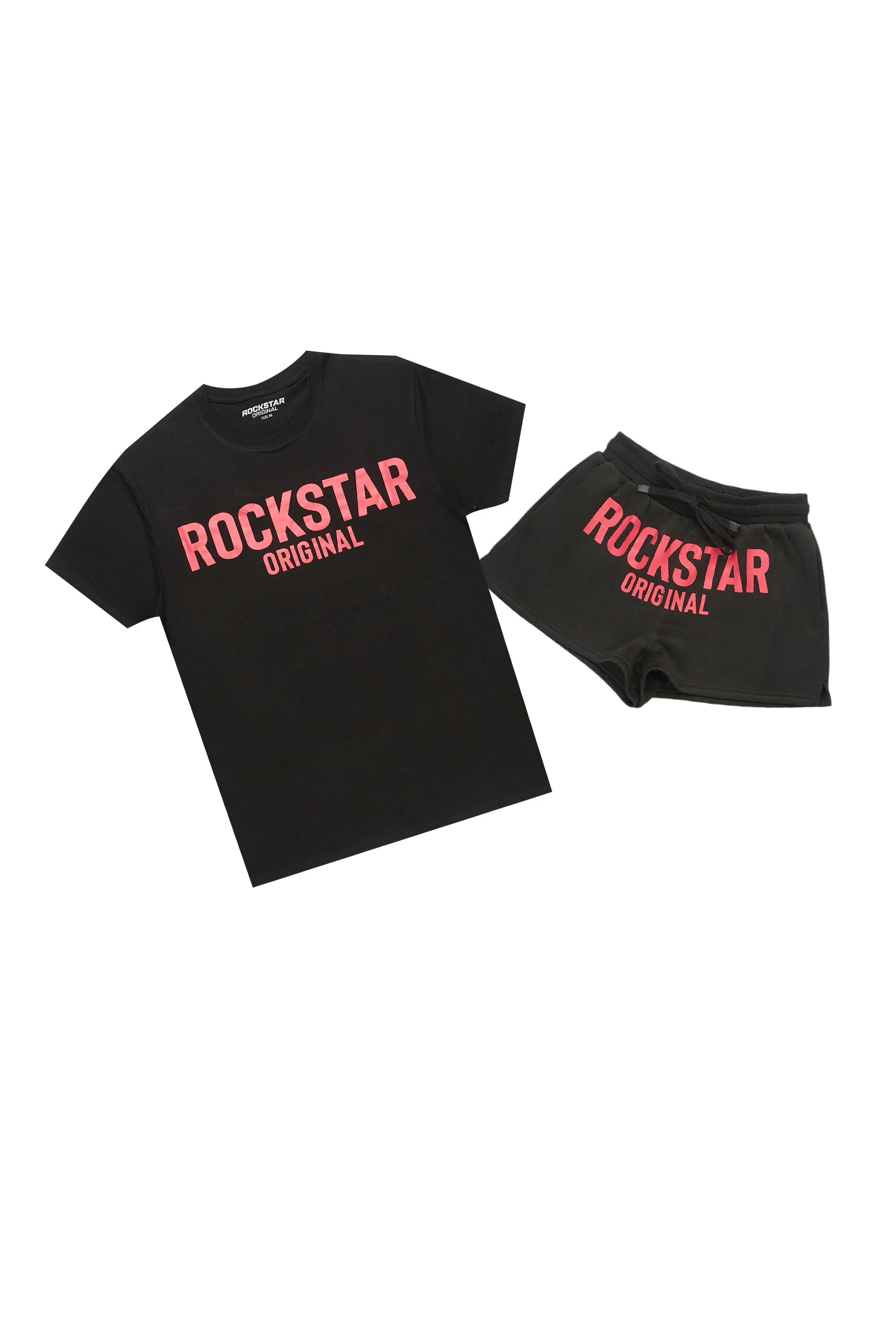 Sabrina Black T-Shirt Short Set